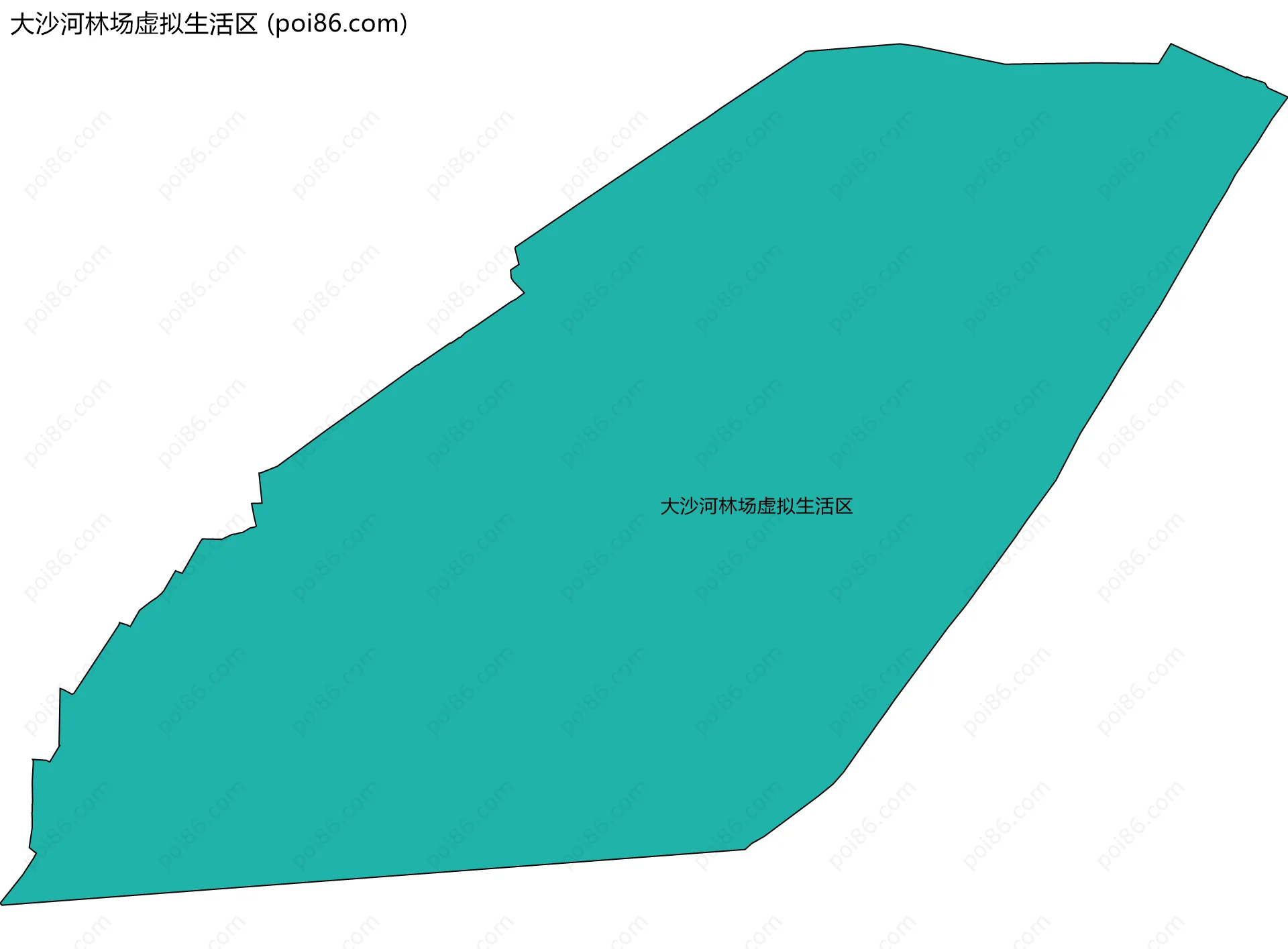 大沙河林场虚拟生活区边界地图