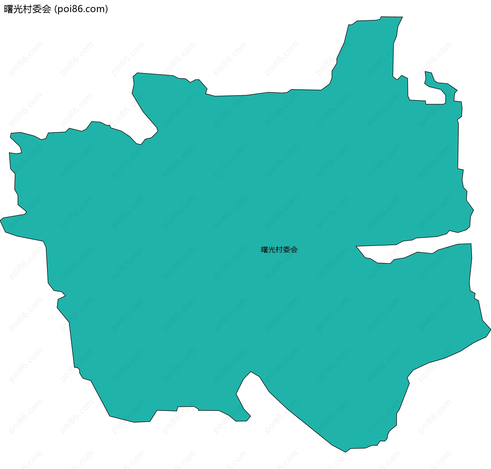 曙光村委会边界地图