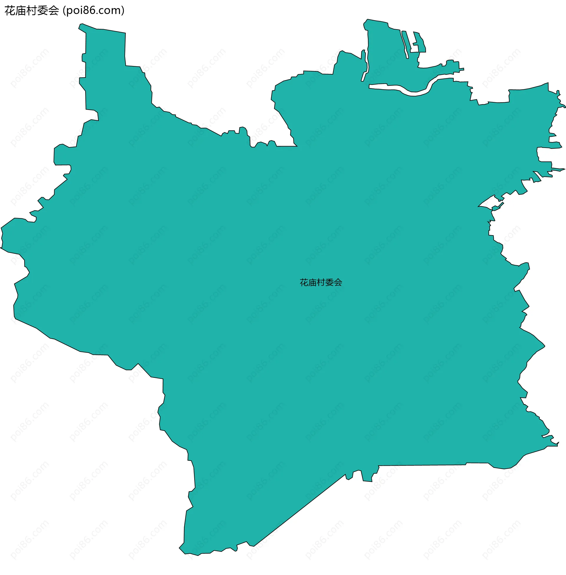 花庙村委会边界地图