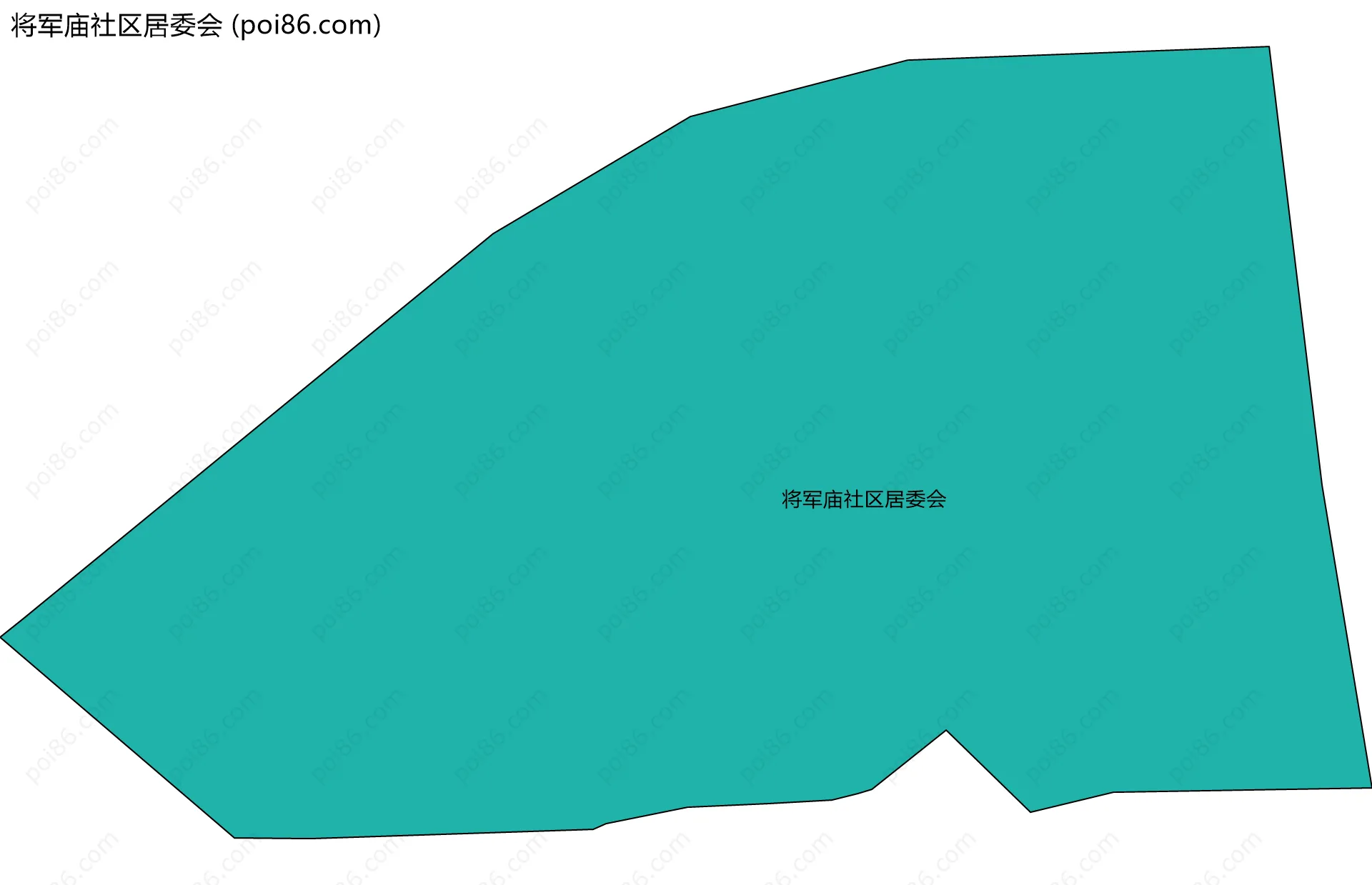 将军庙社区居委会边界地图