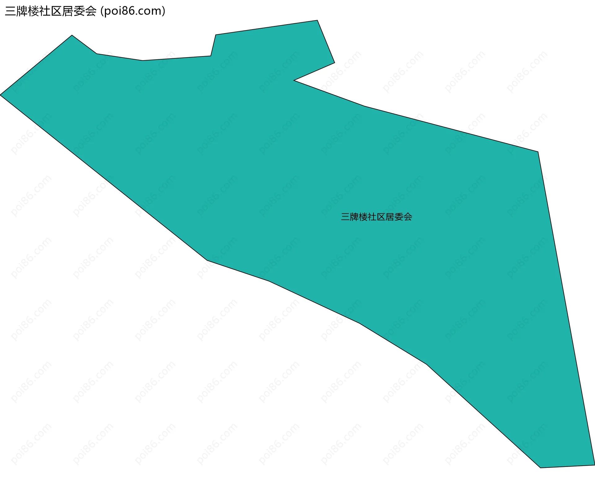 三牌楼社区居委会边界地图