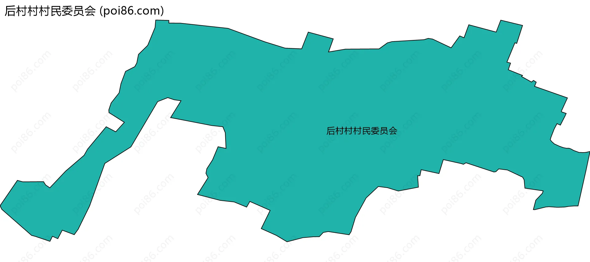 后村村村民委员会边界地图