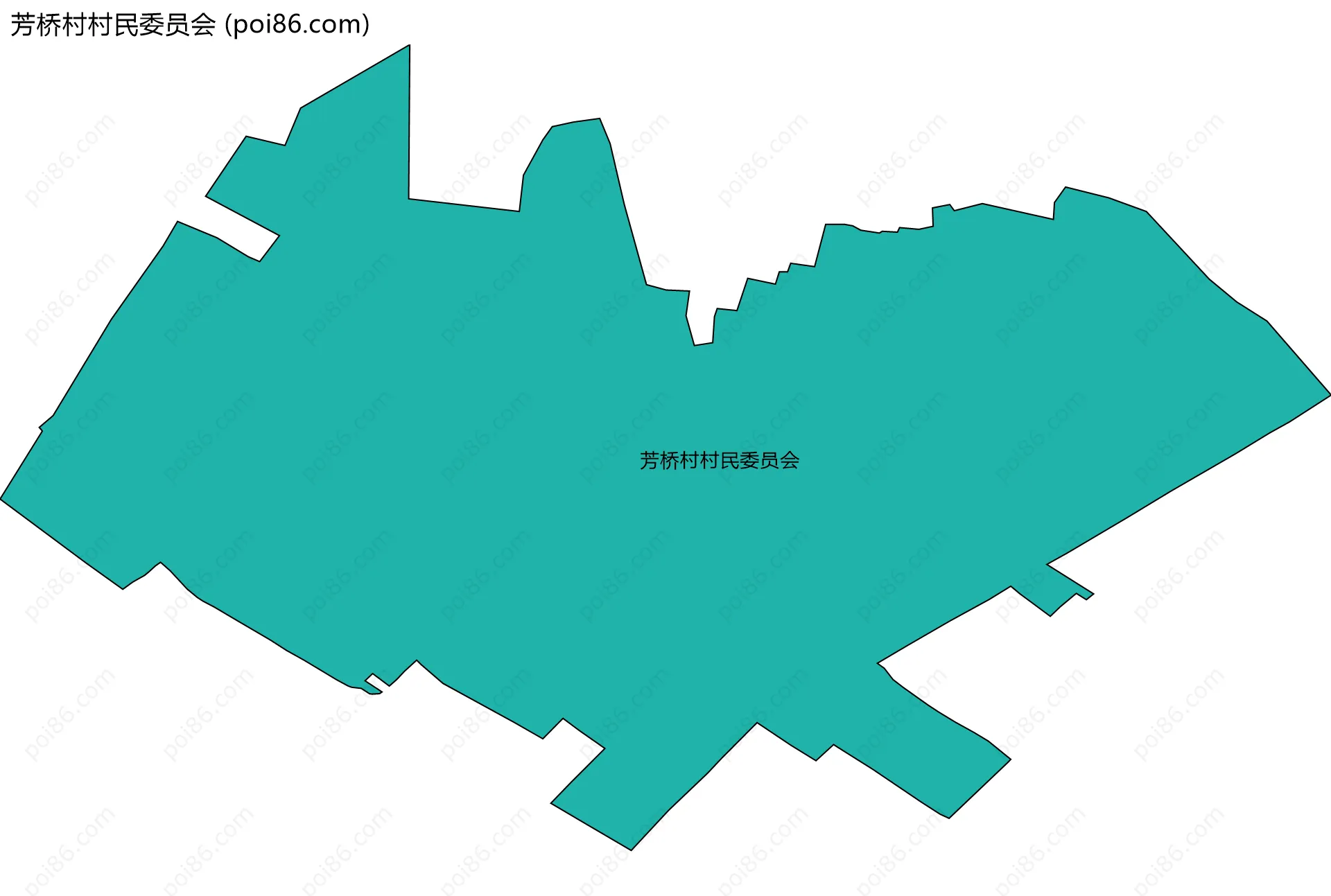 芳桥村村民委员会边界地图