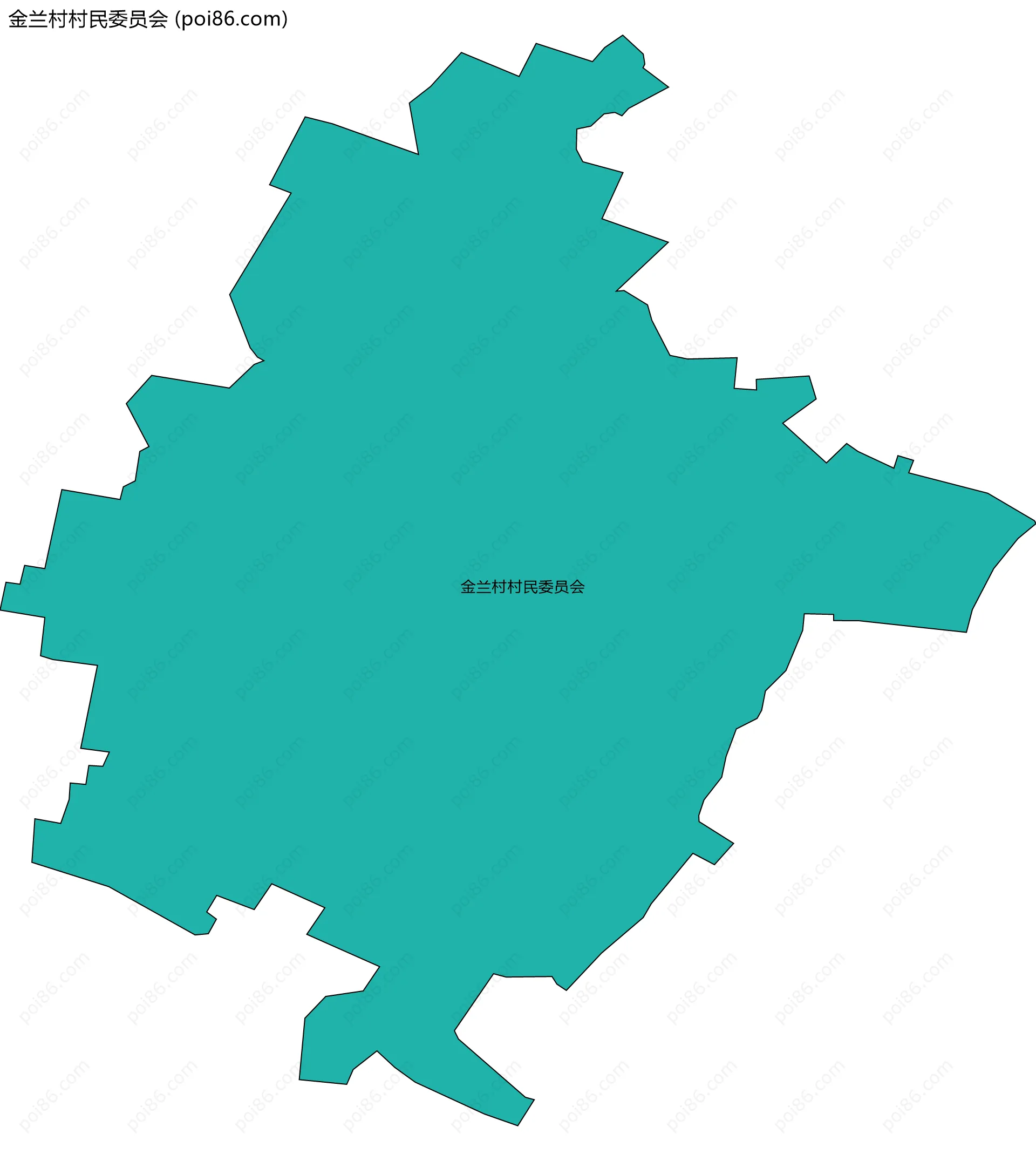 金兰村村民委员会边界地图