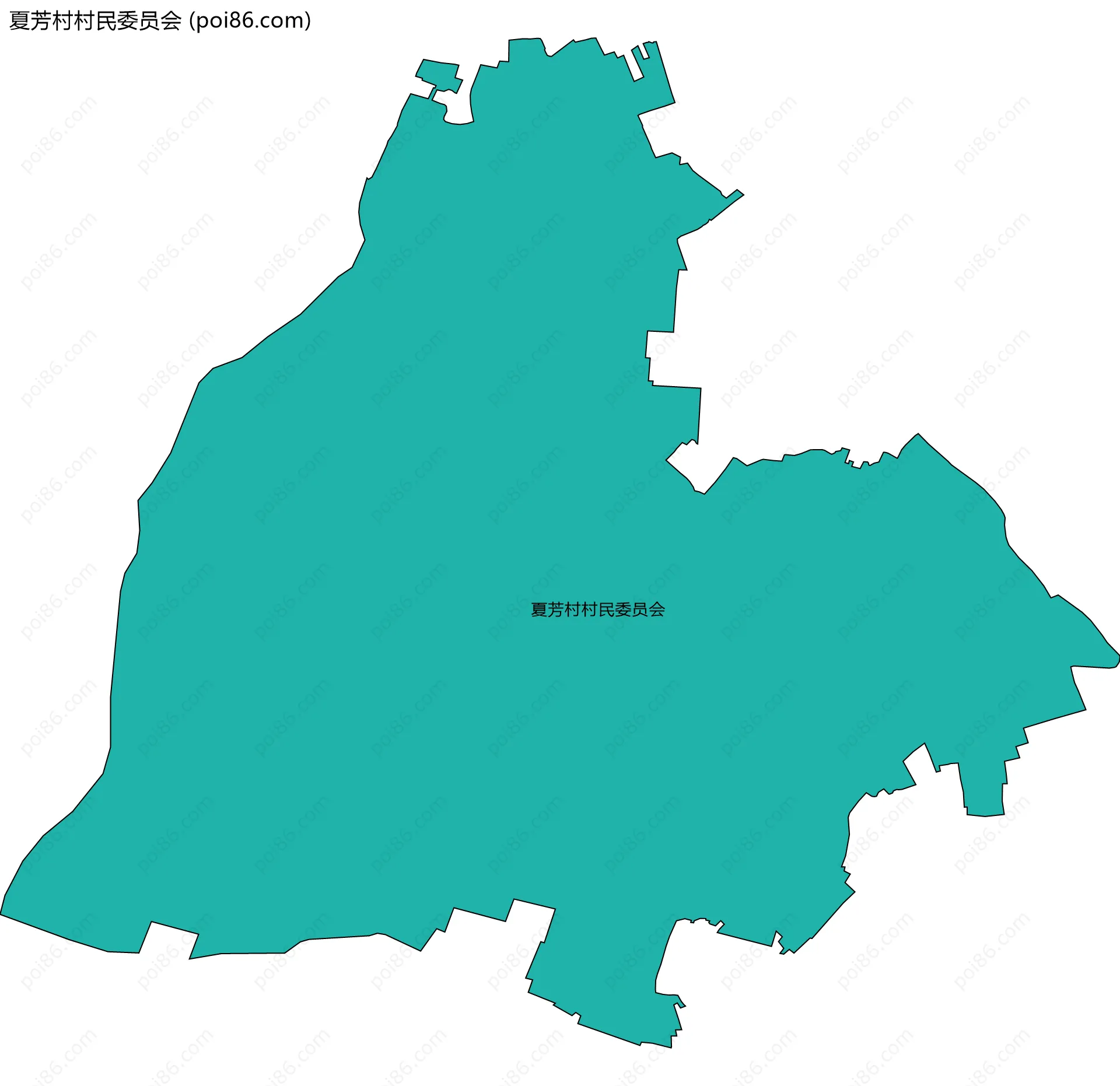 夏芳村村民委员会边界地图