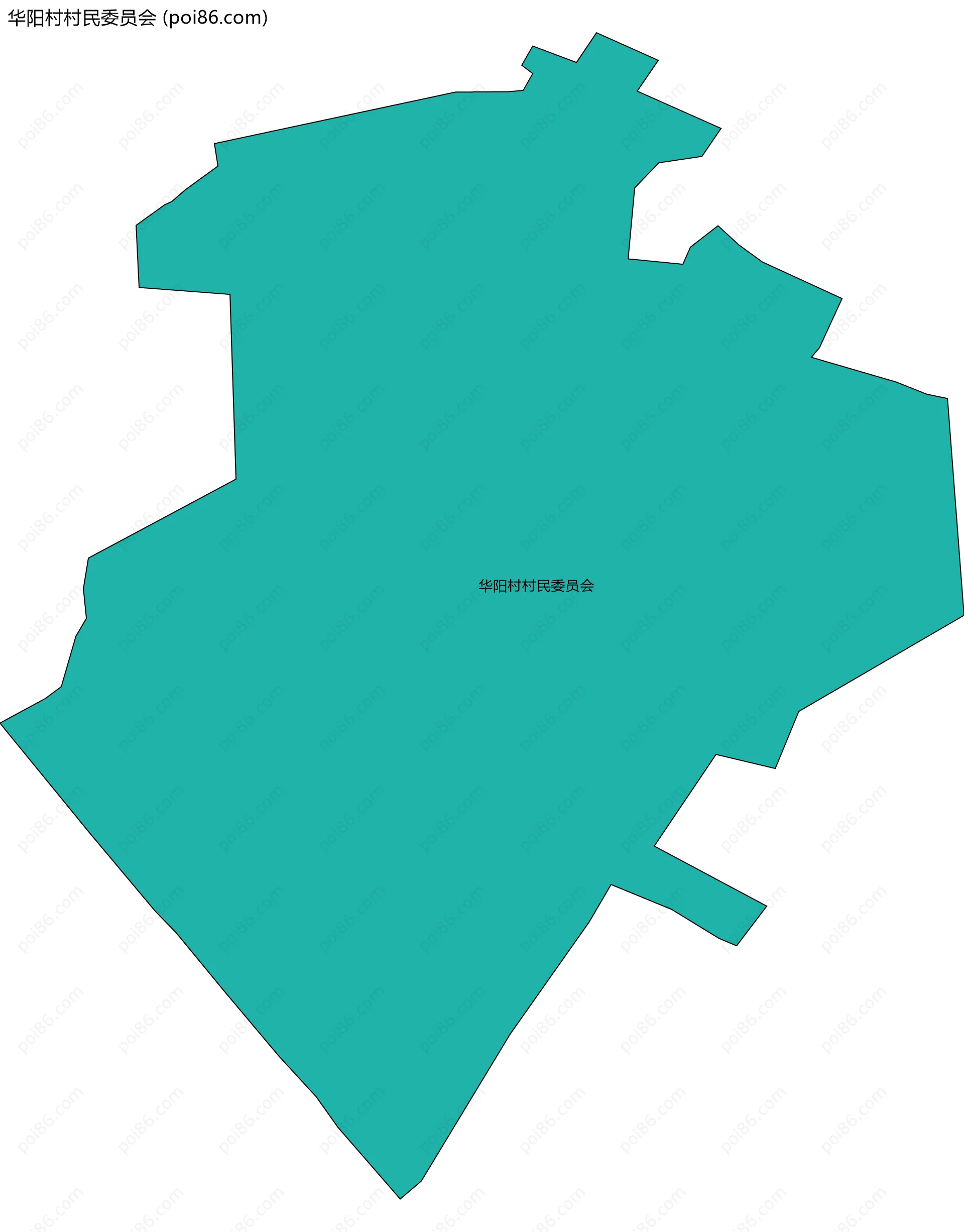 华阳村村民委员会边界地图