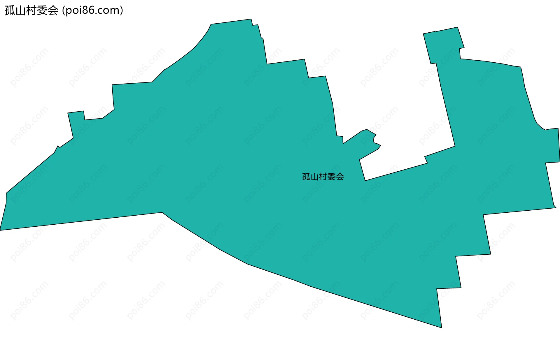 孤山村委会边界地图