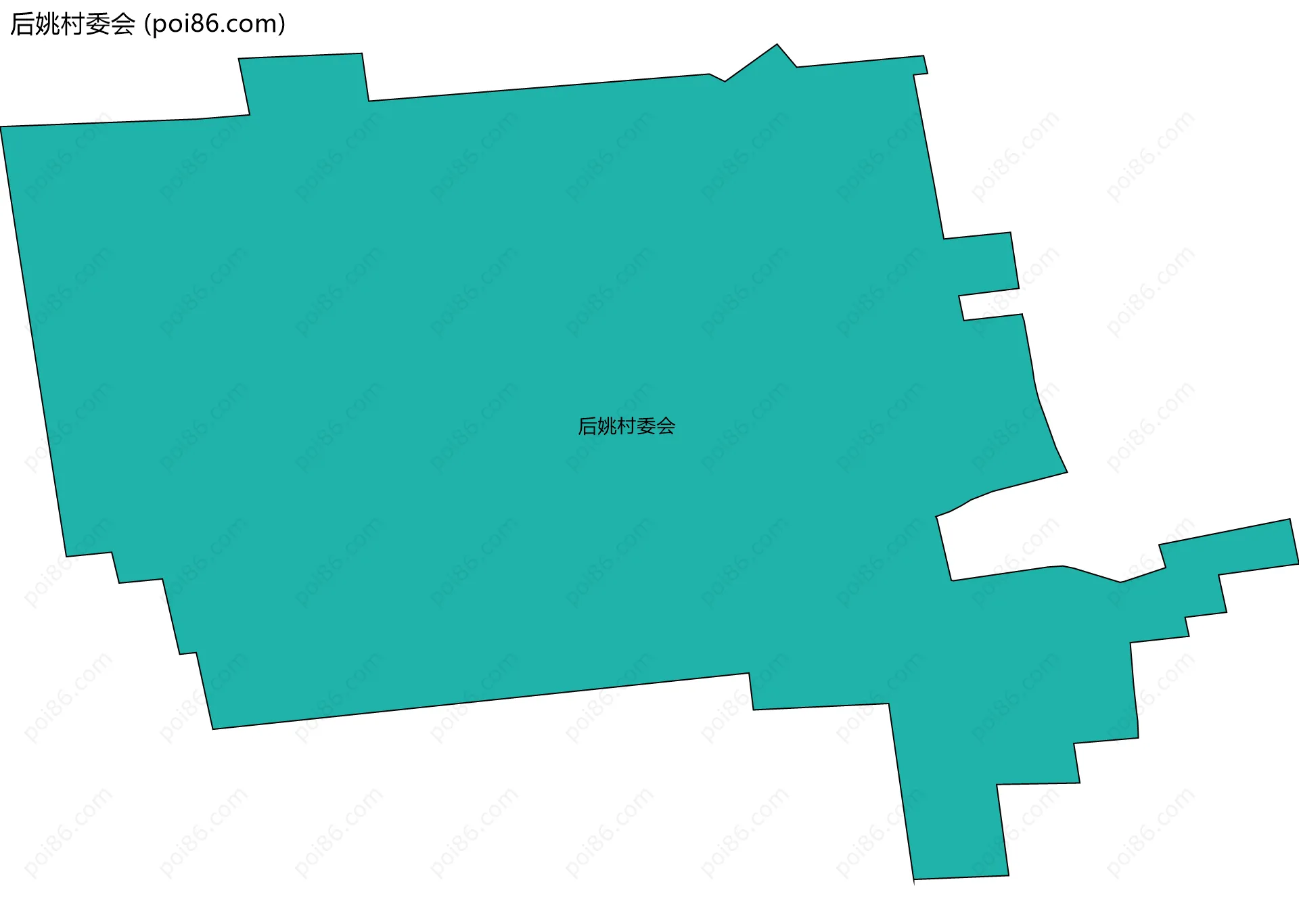 后姚村委会边界地图