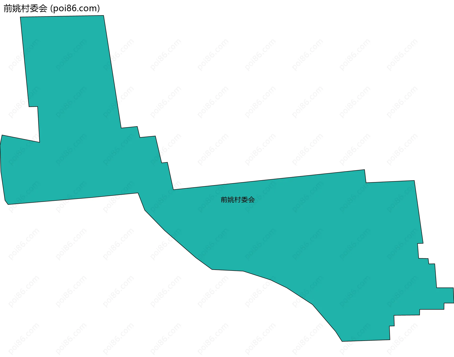 前姚村委会边界地图