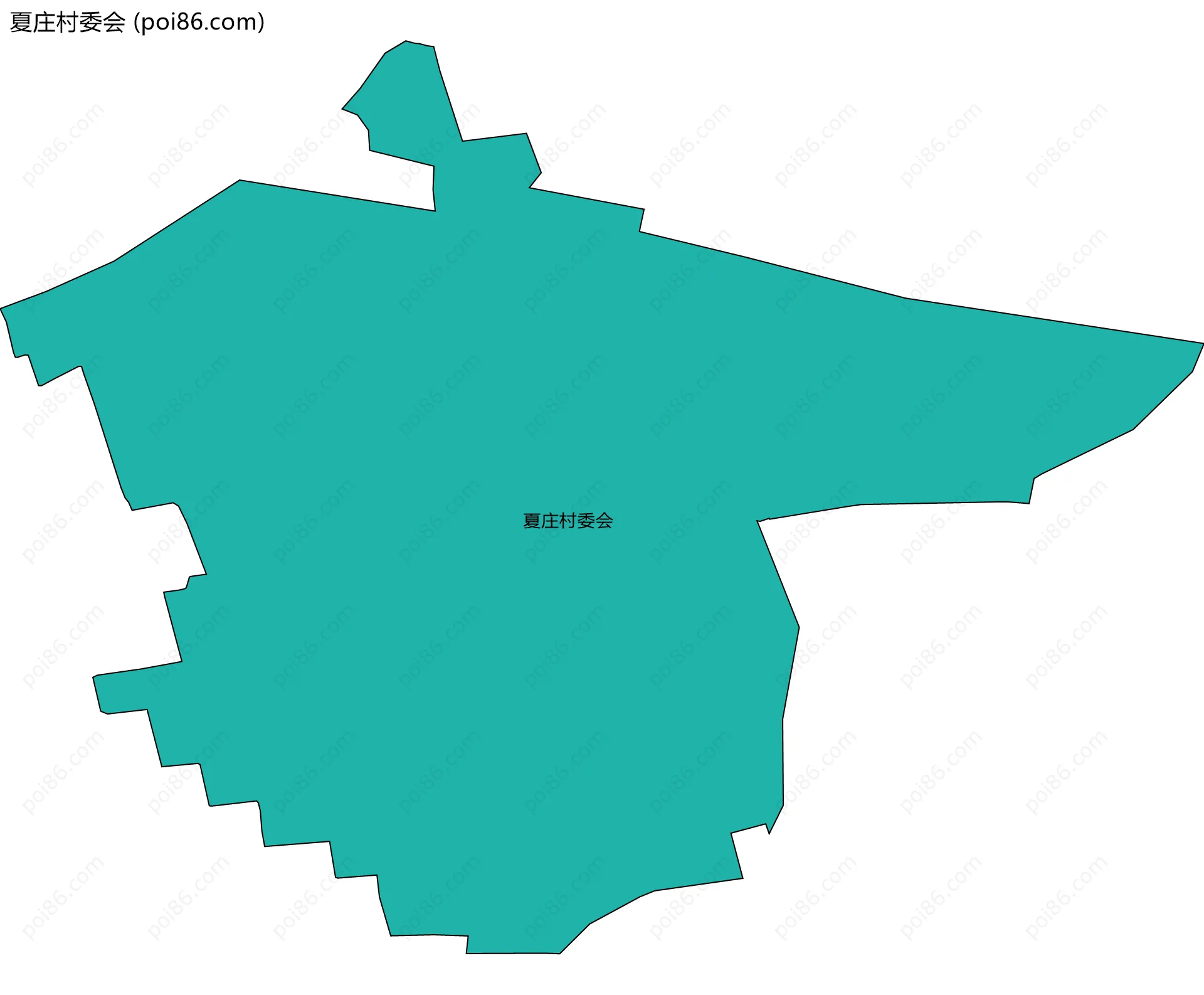 夏庄村委会边界地图