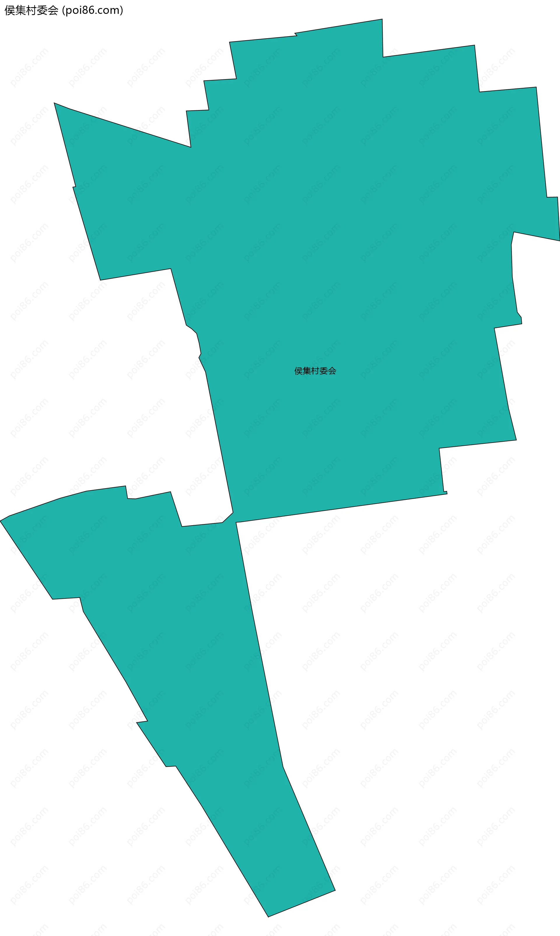 侯集村委会边界地图