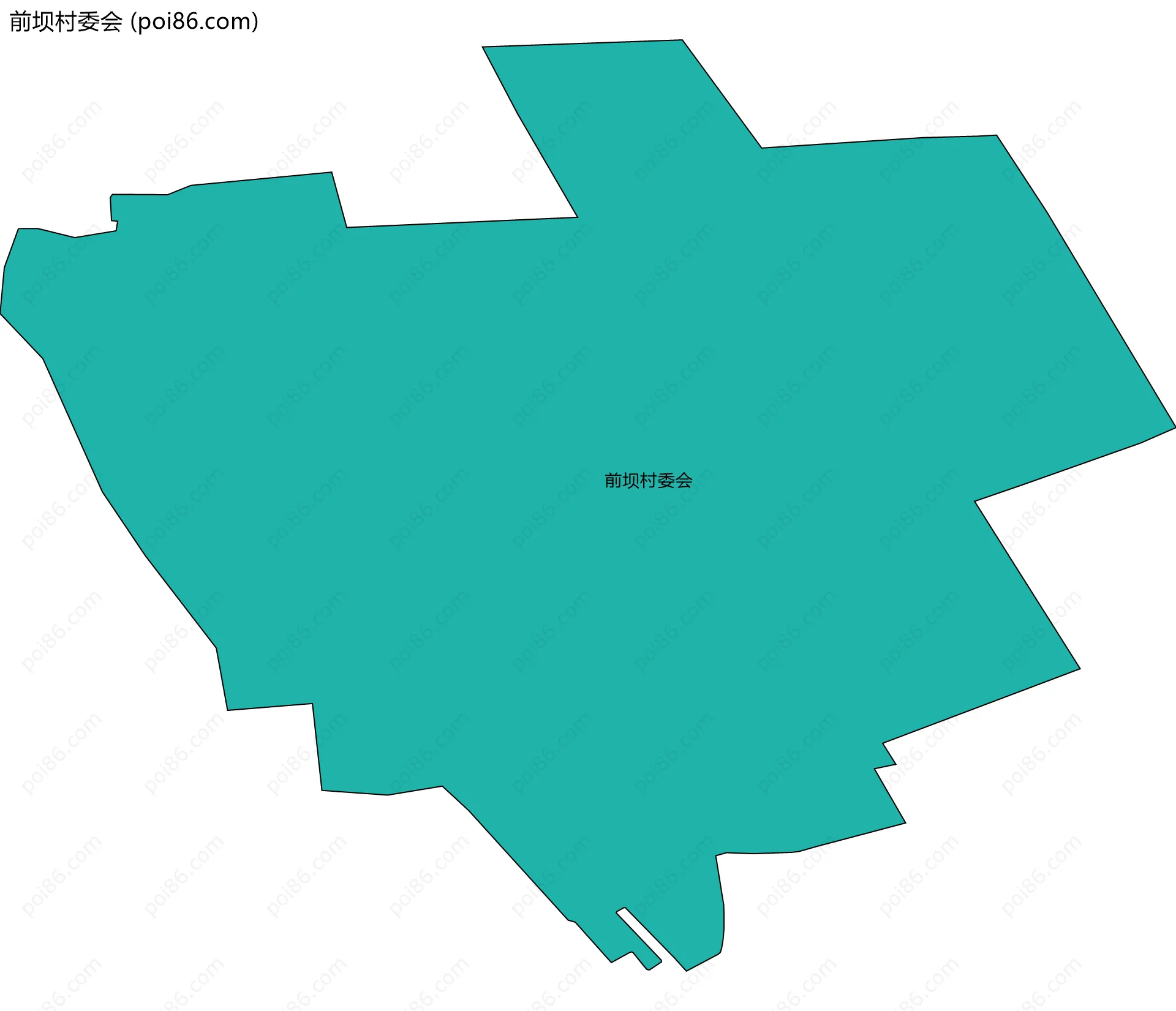 前坝村委会边界地图