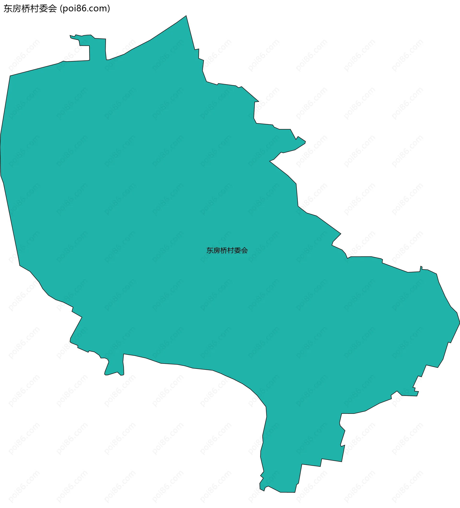 东房桥村委会边界地图