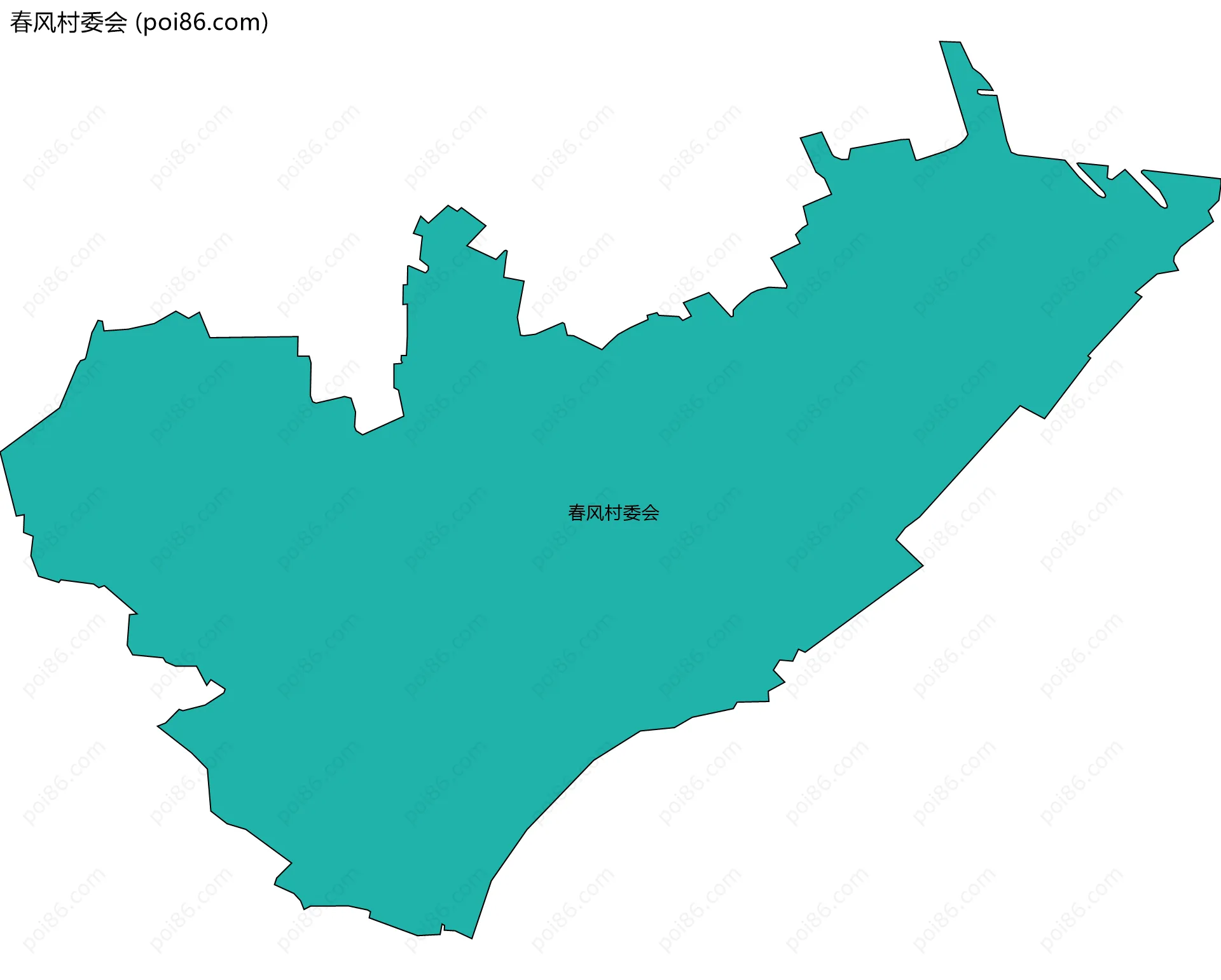 春风村委会边界地图