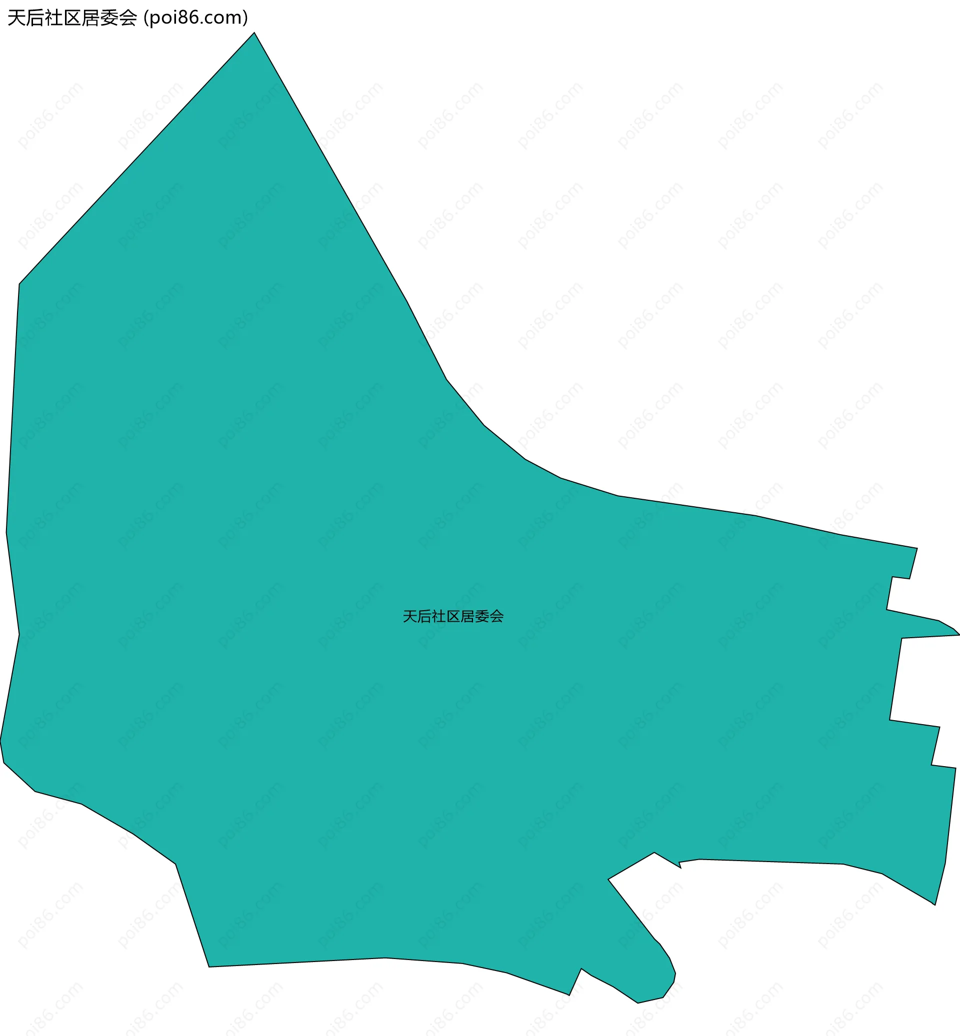 天后社区居委会边界地图