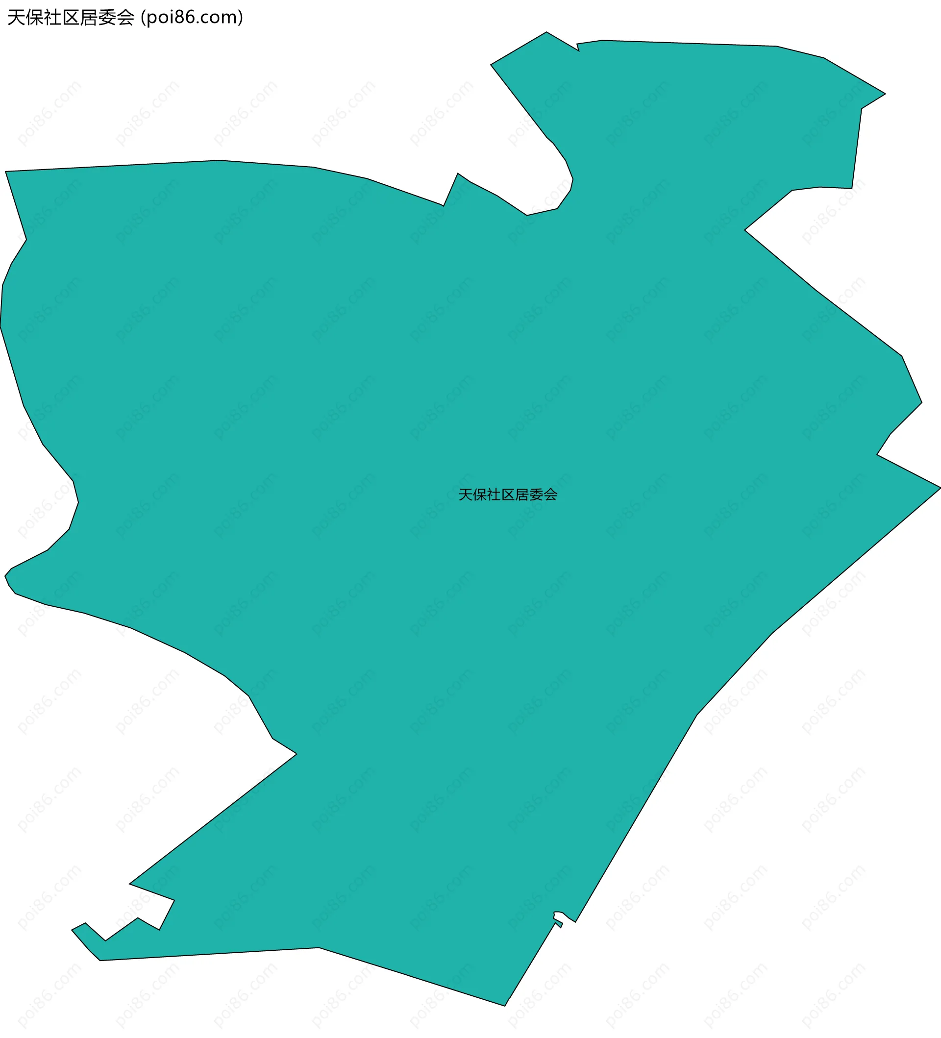 天保社区居委会边界地图