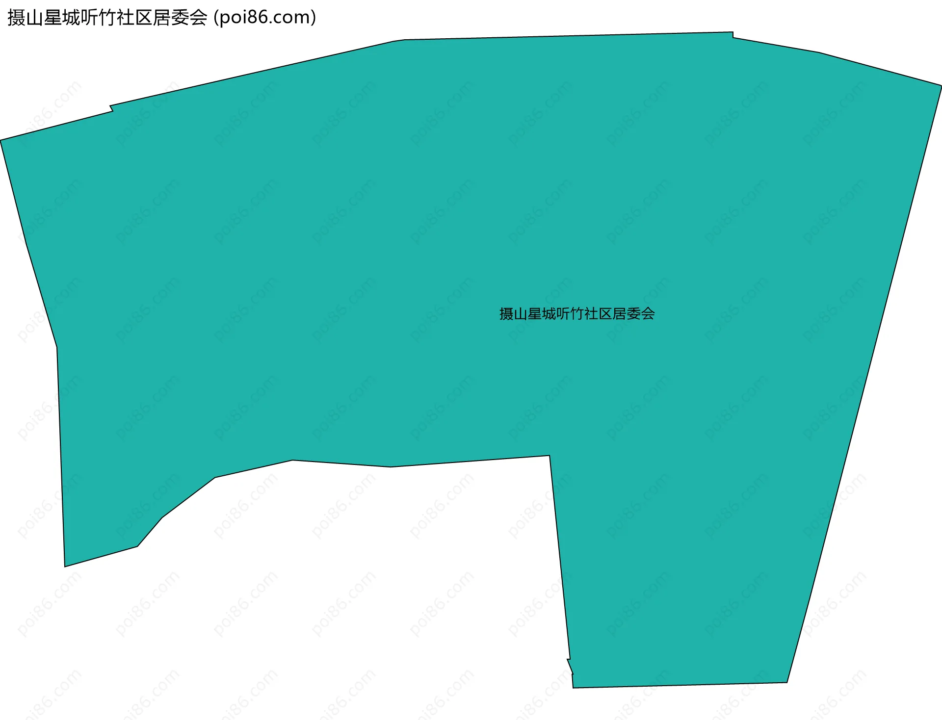 摄山星城听竹社区居委会边界地图