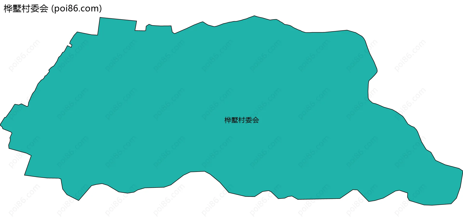 桦墅村委会边界地图