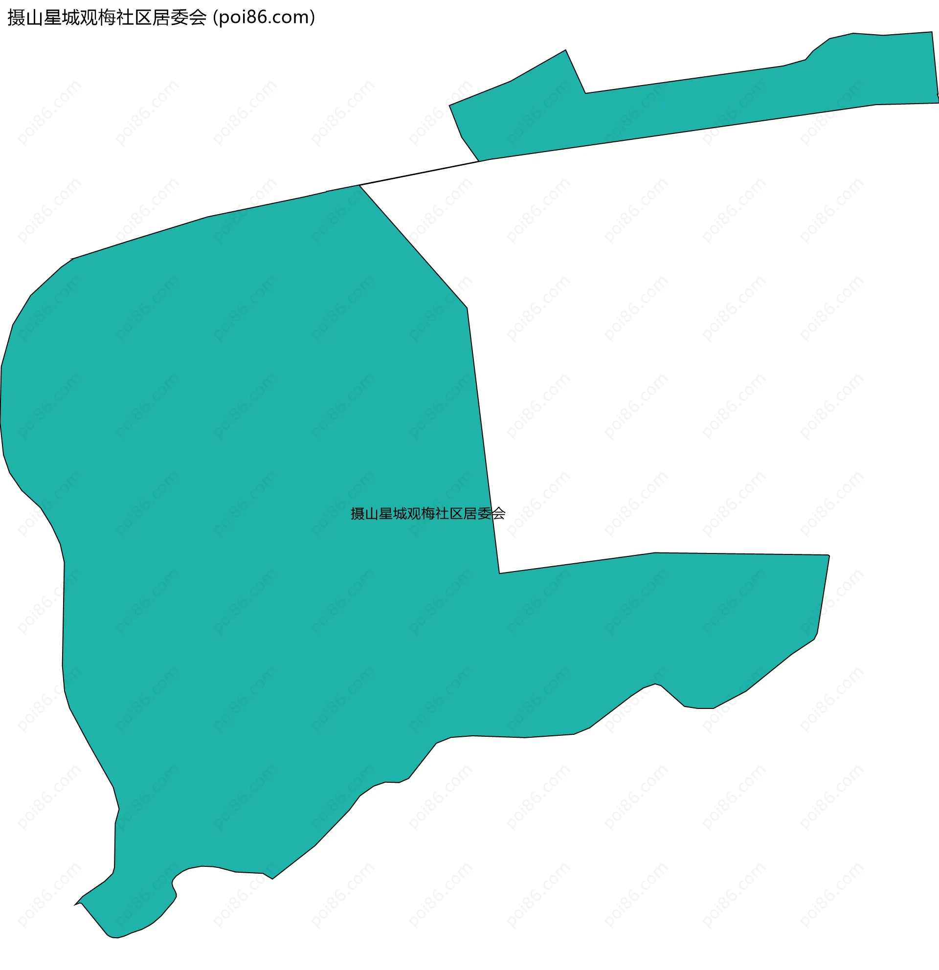 摄山星城观梅社区居委会边界地图