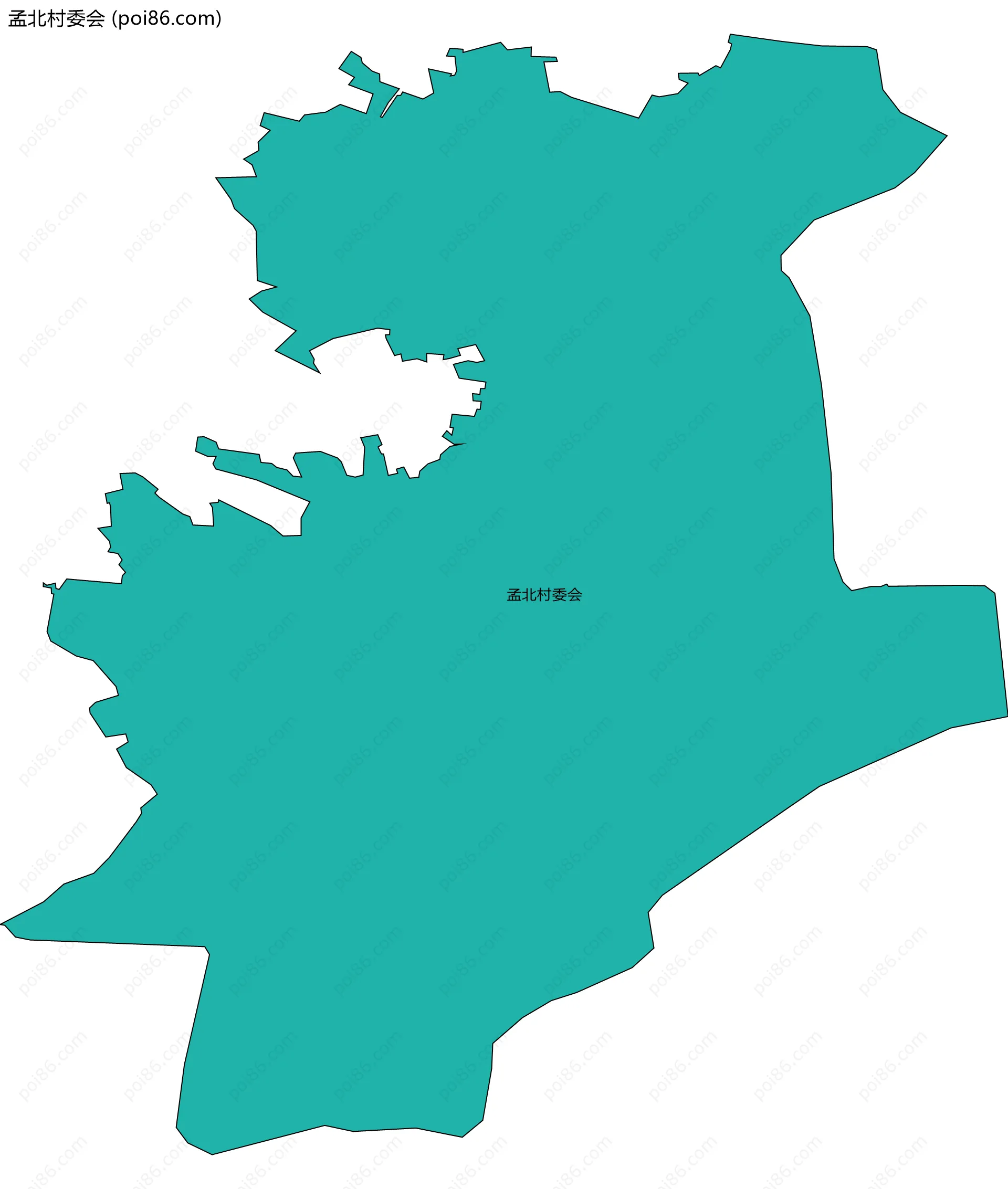 孟北村委会边界地图