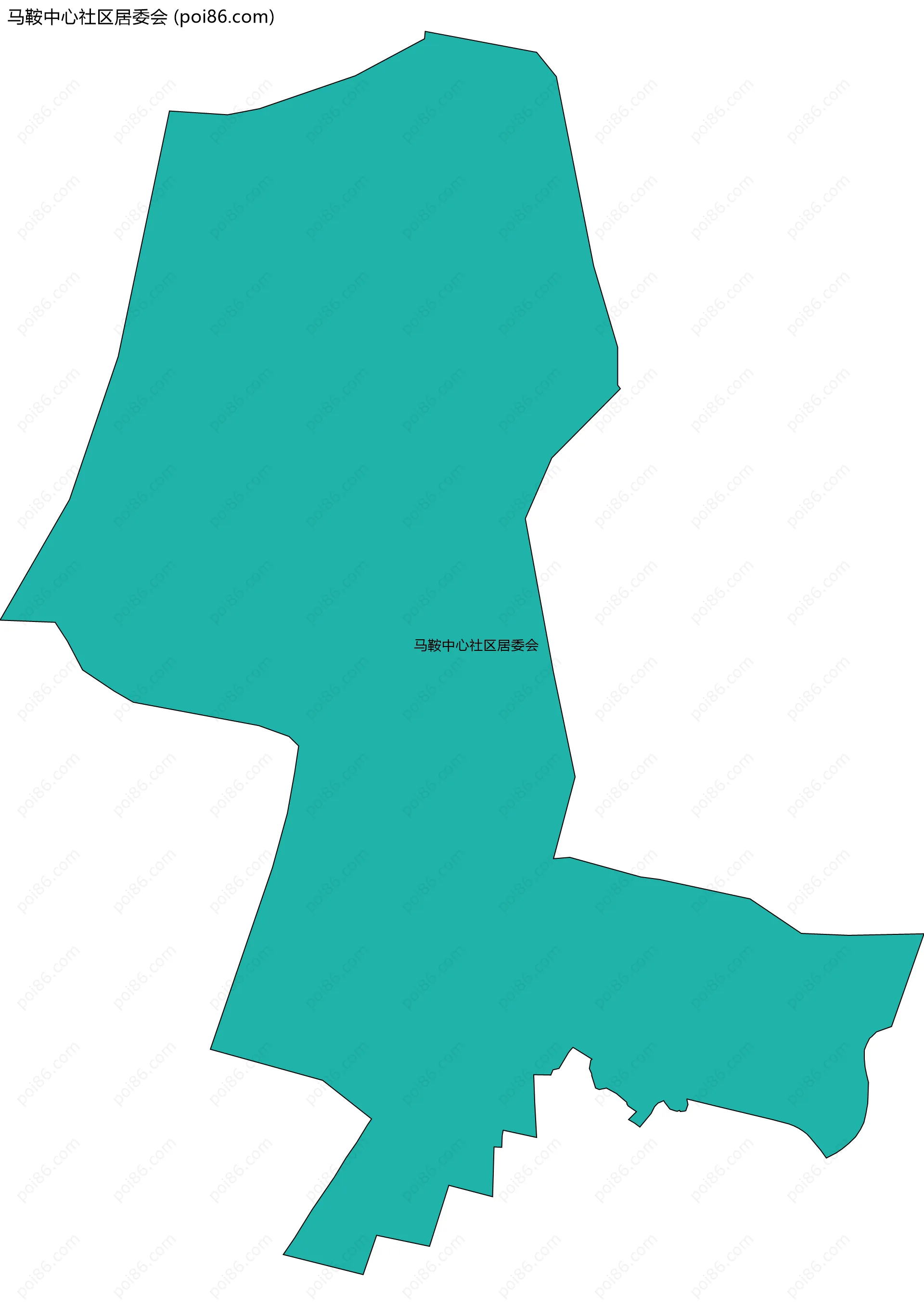 马鞍中心社区居委会边界地图