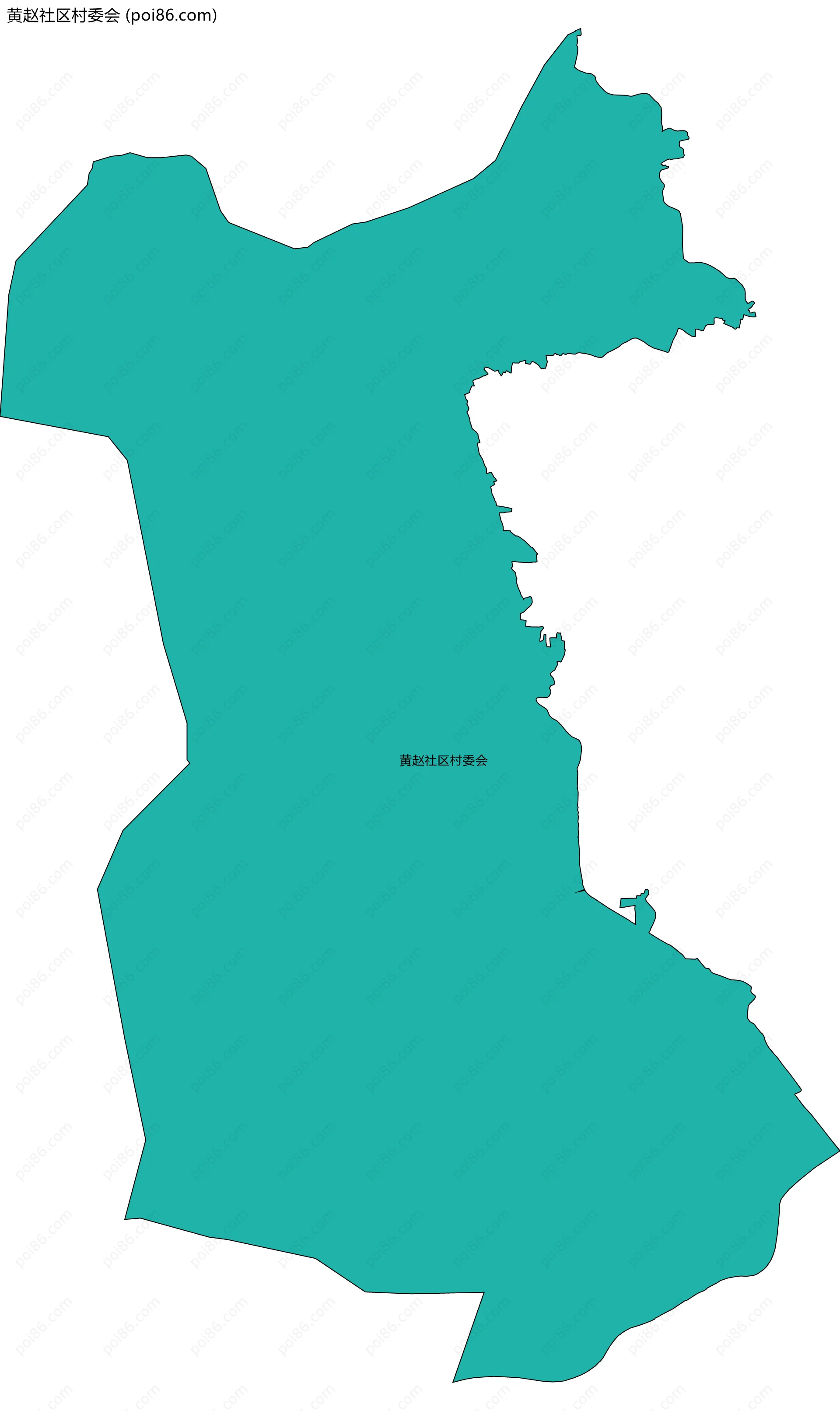 黄赵社区村委会边界地图