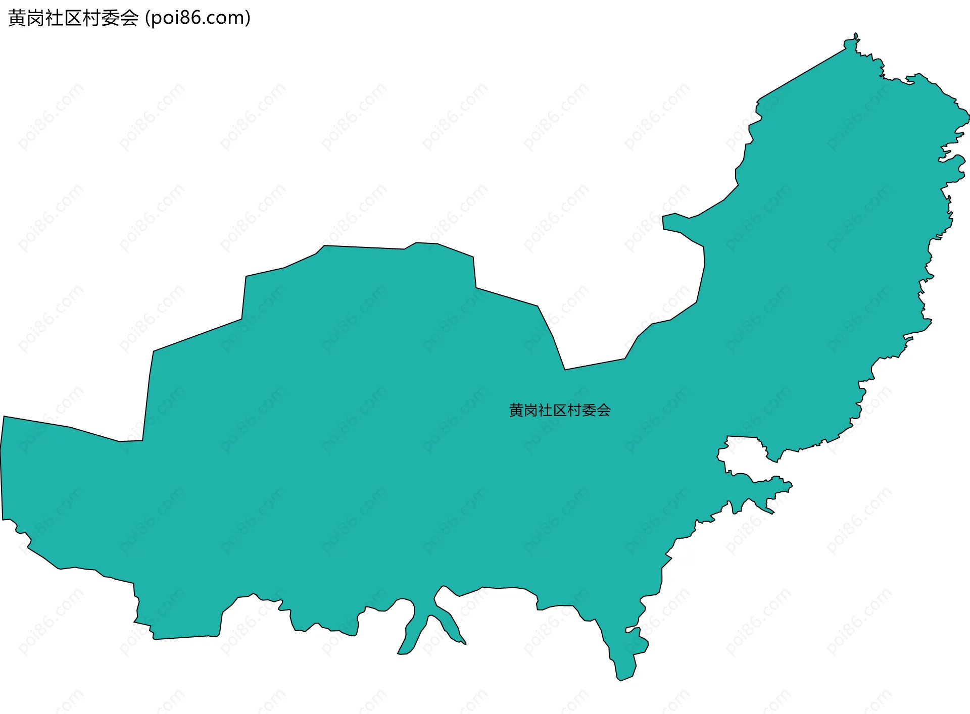 黄岗社区村委会边界地图