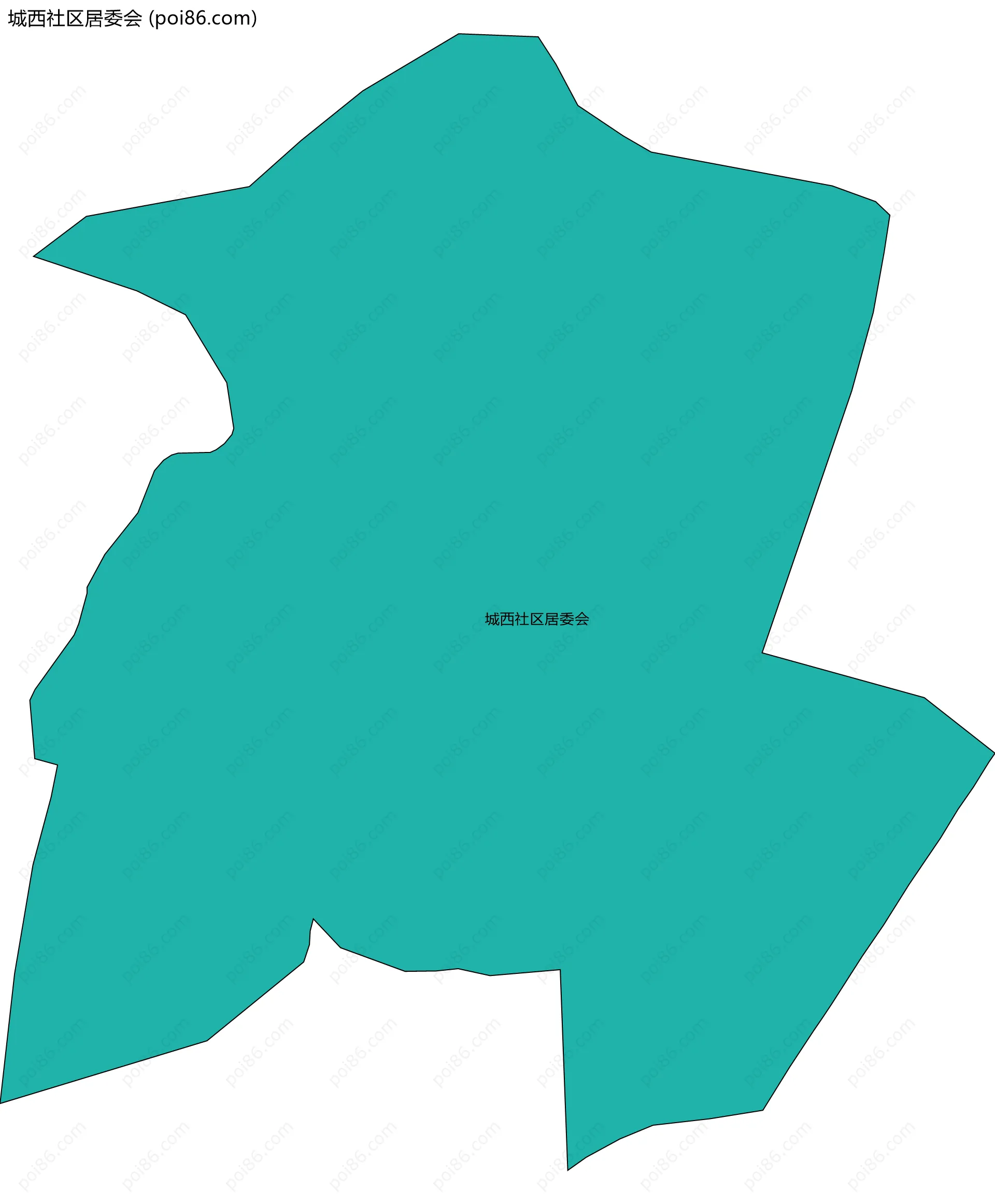 城西社区居委会边界地图