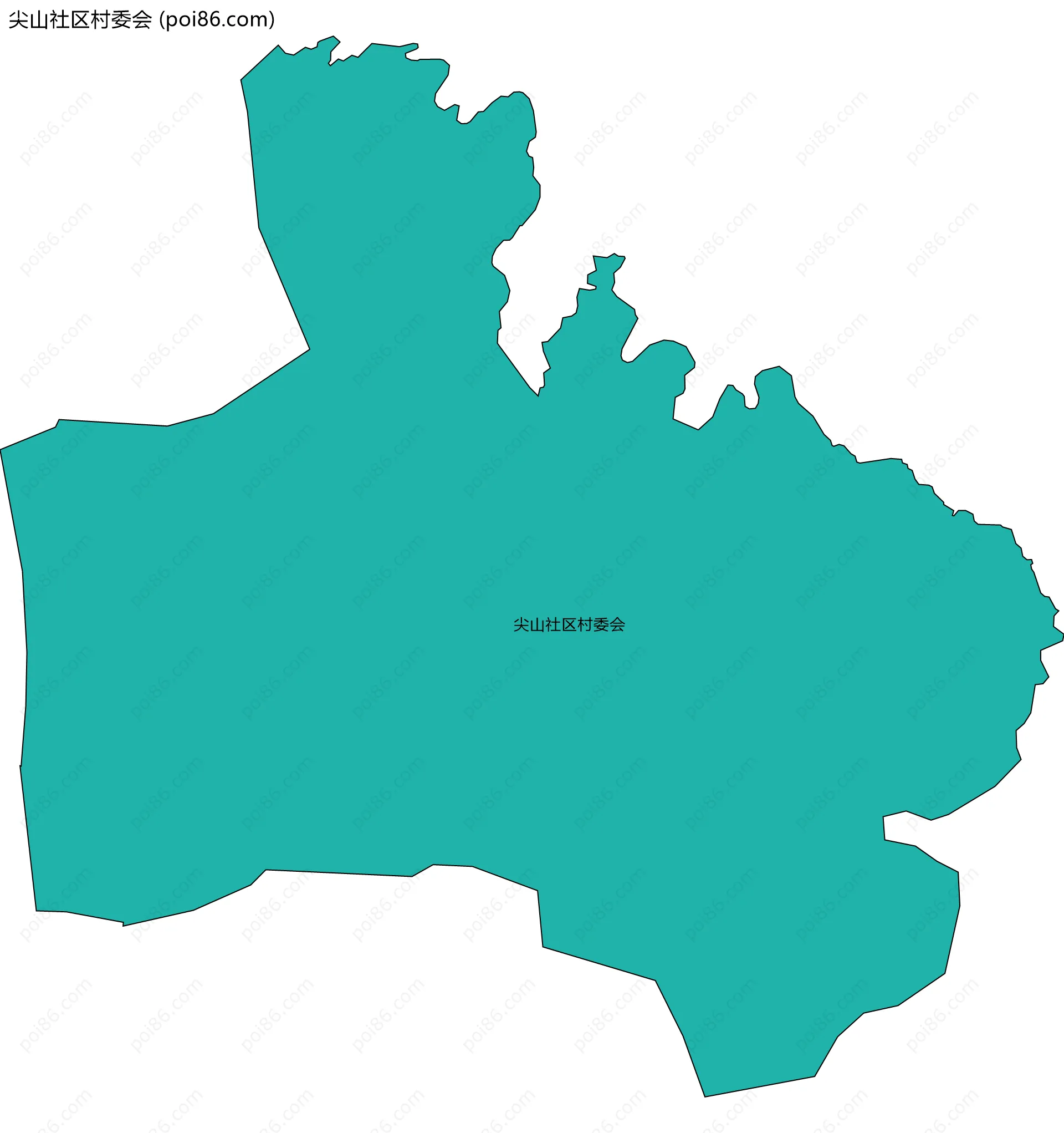 尖山社区村委会边界地图