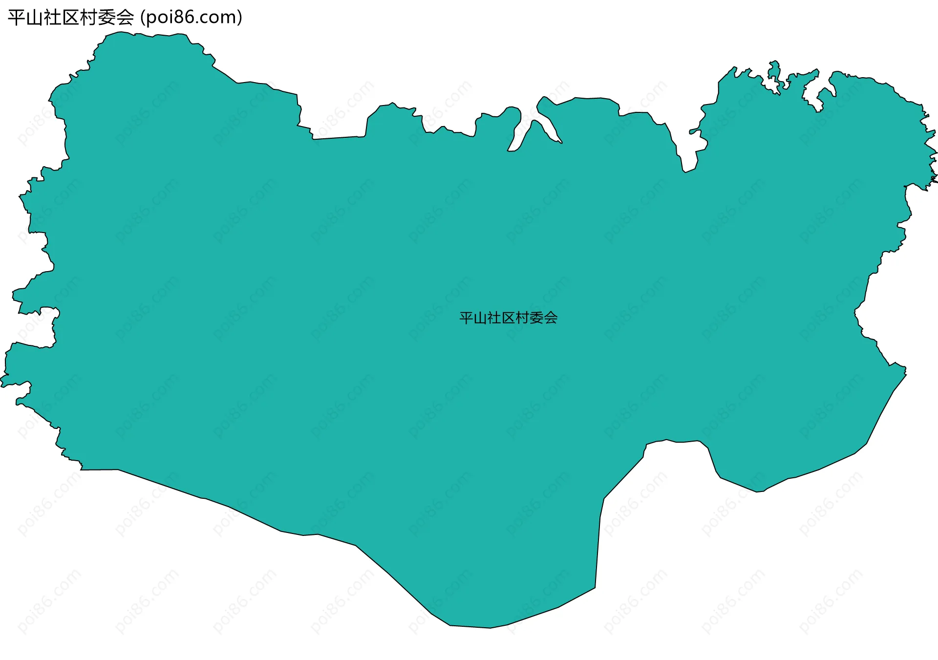 平山社区村委会边界地图