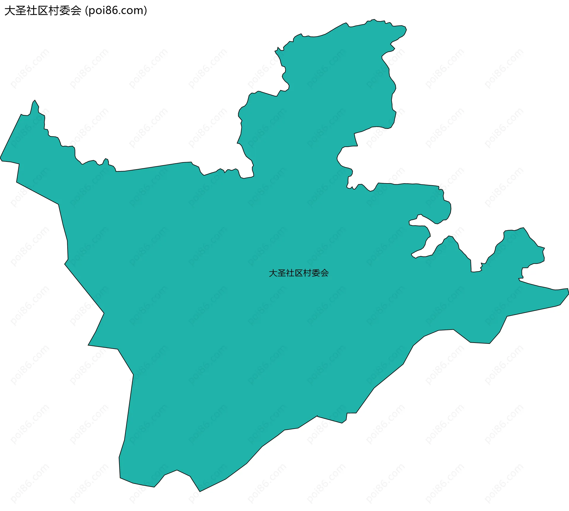 大圣社区村委会边界地图