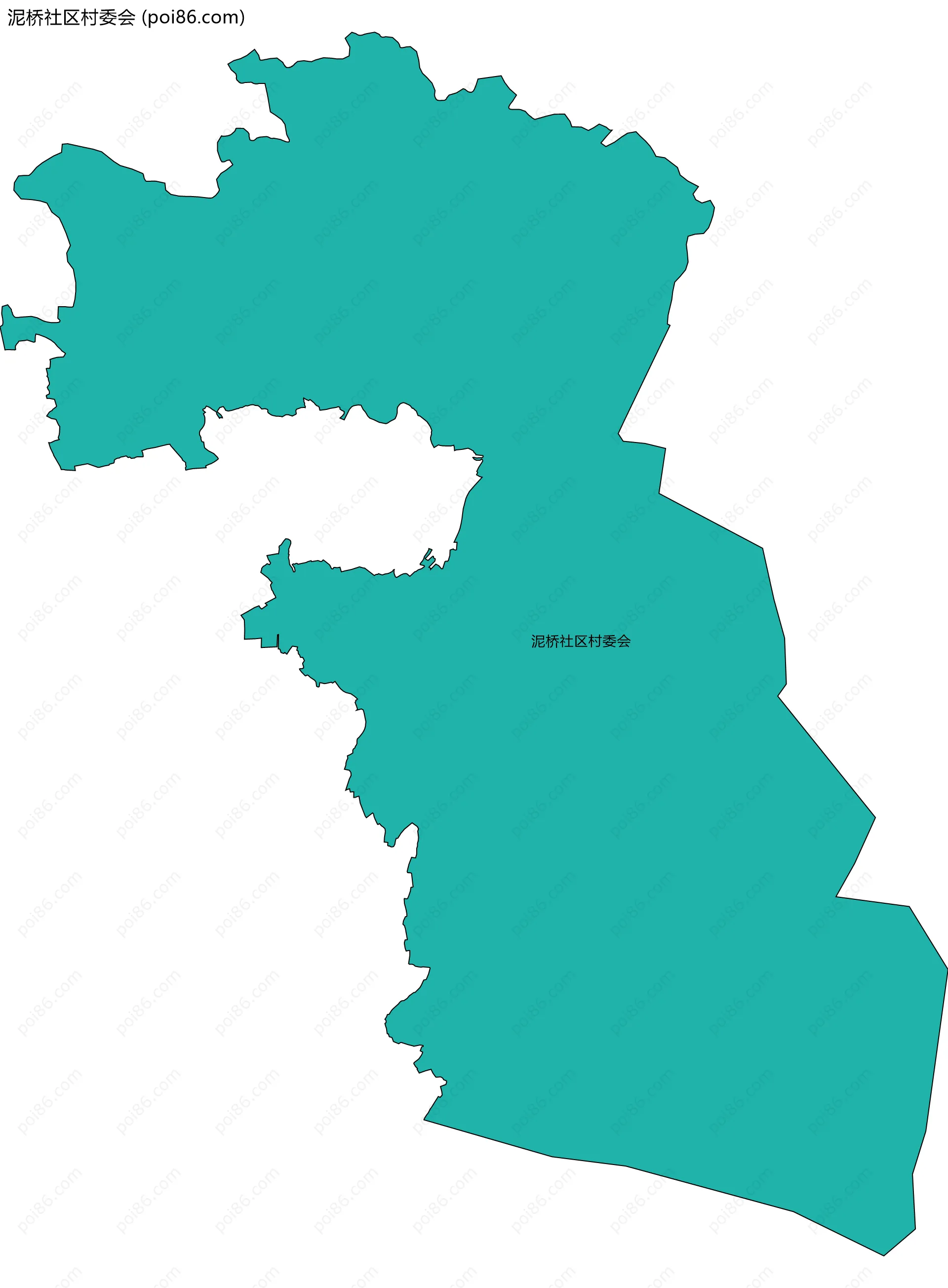 泥桥社区村委会边界地图