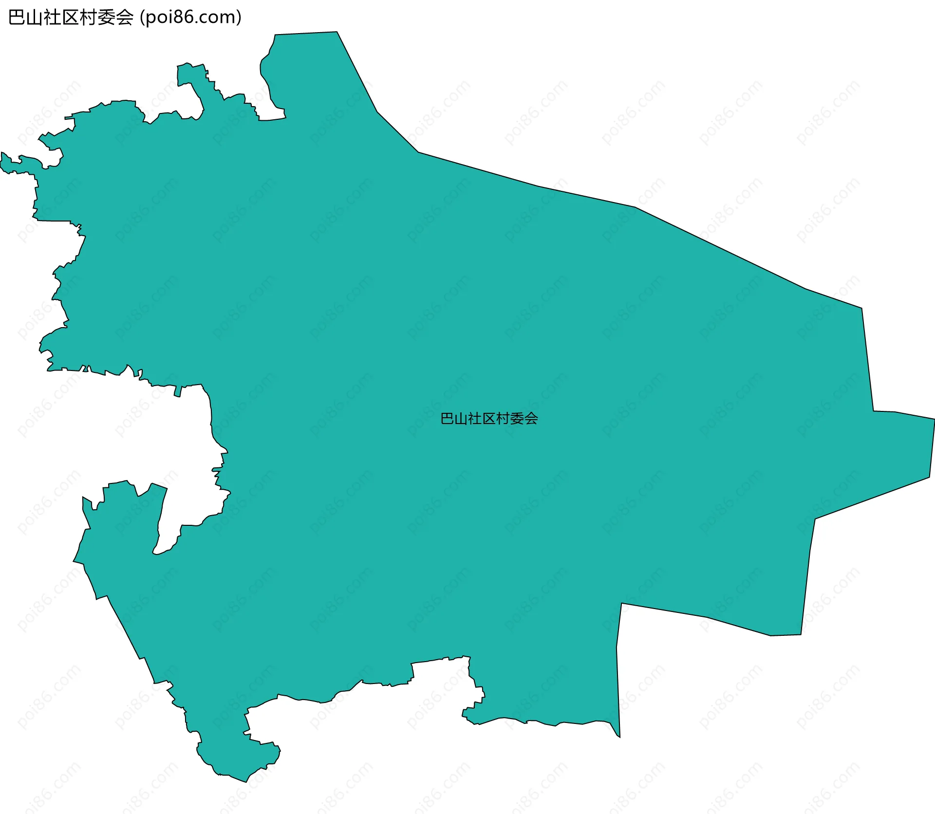 巴山社区村委会边界地图