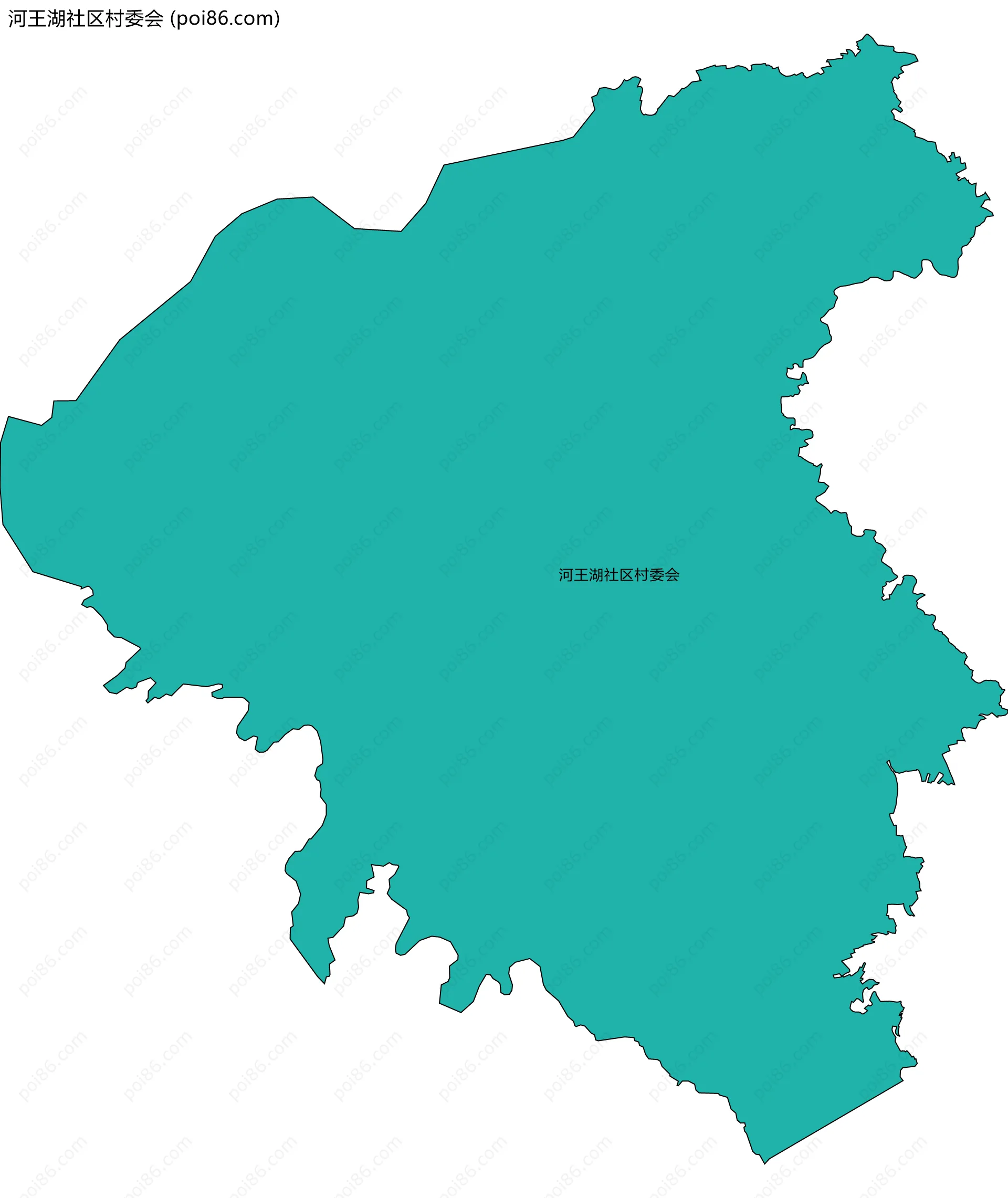 河王湖社区村委会边界地图