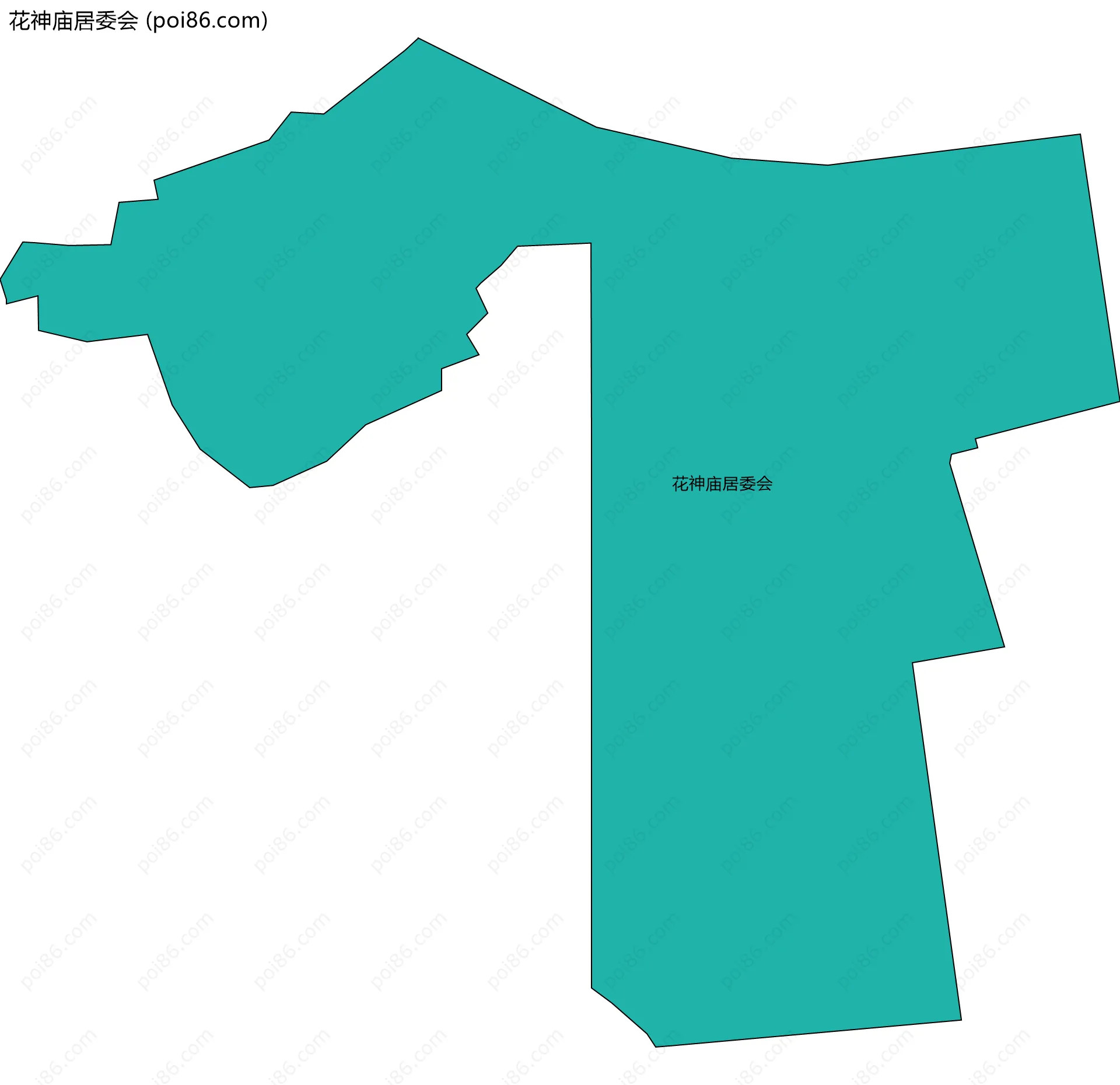 花神庙居委会边界地图