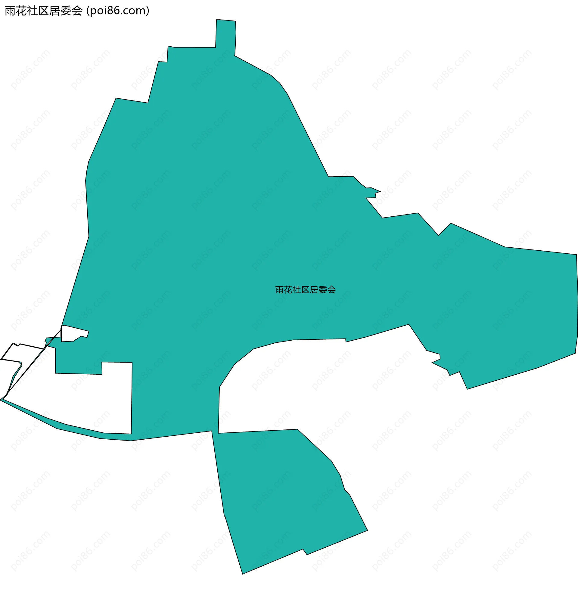 雨花社区居委会边界地图