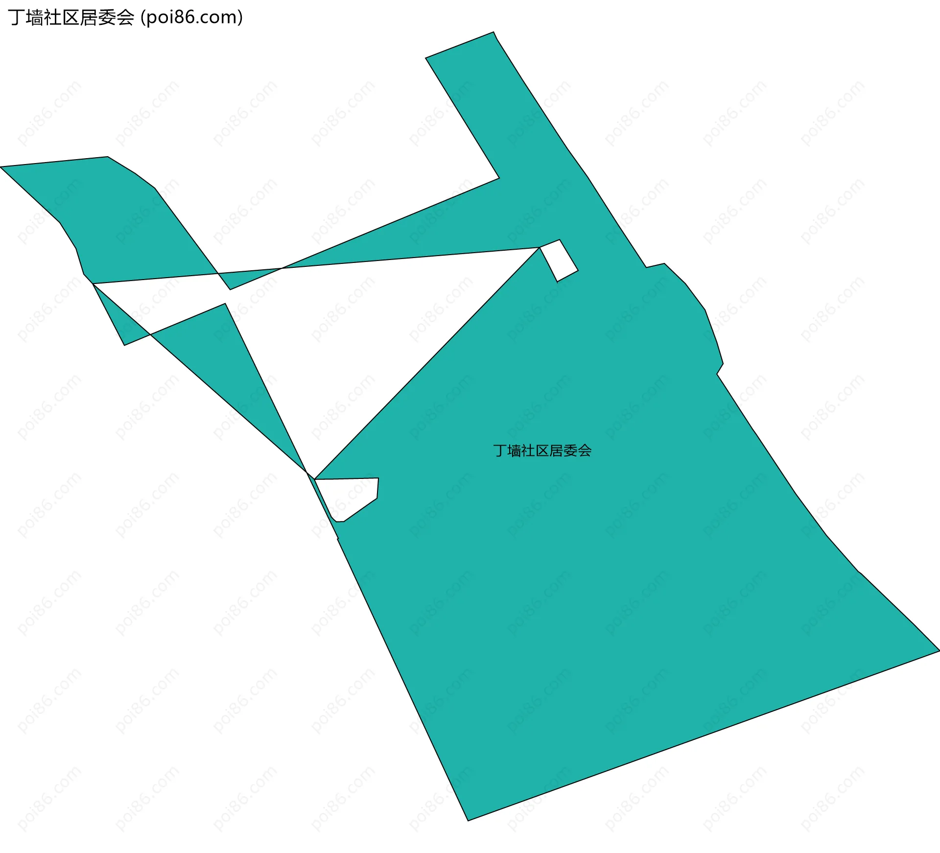 丁墙社区居委会边界地图