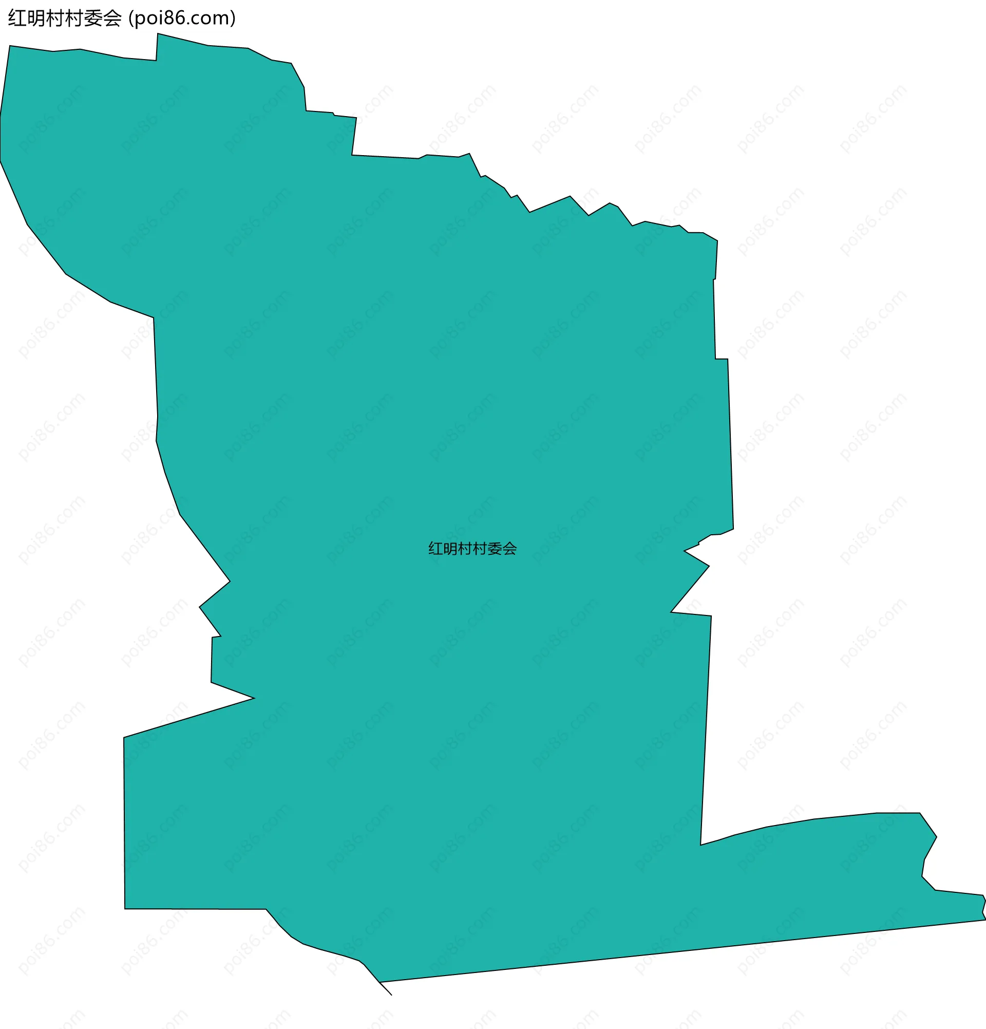 红明村村委会边界地图