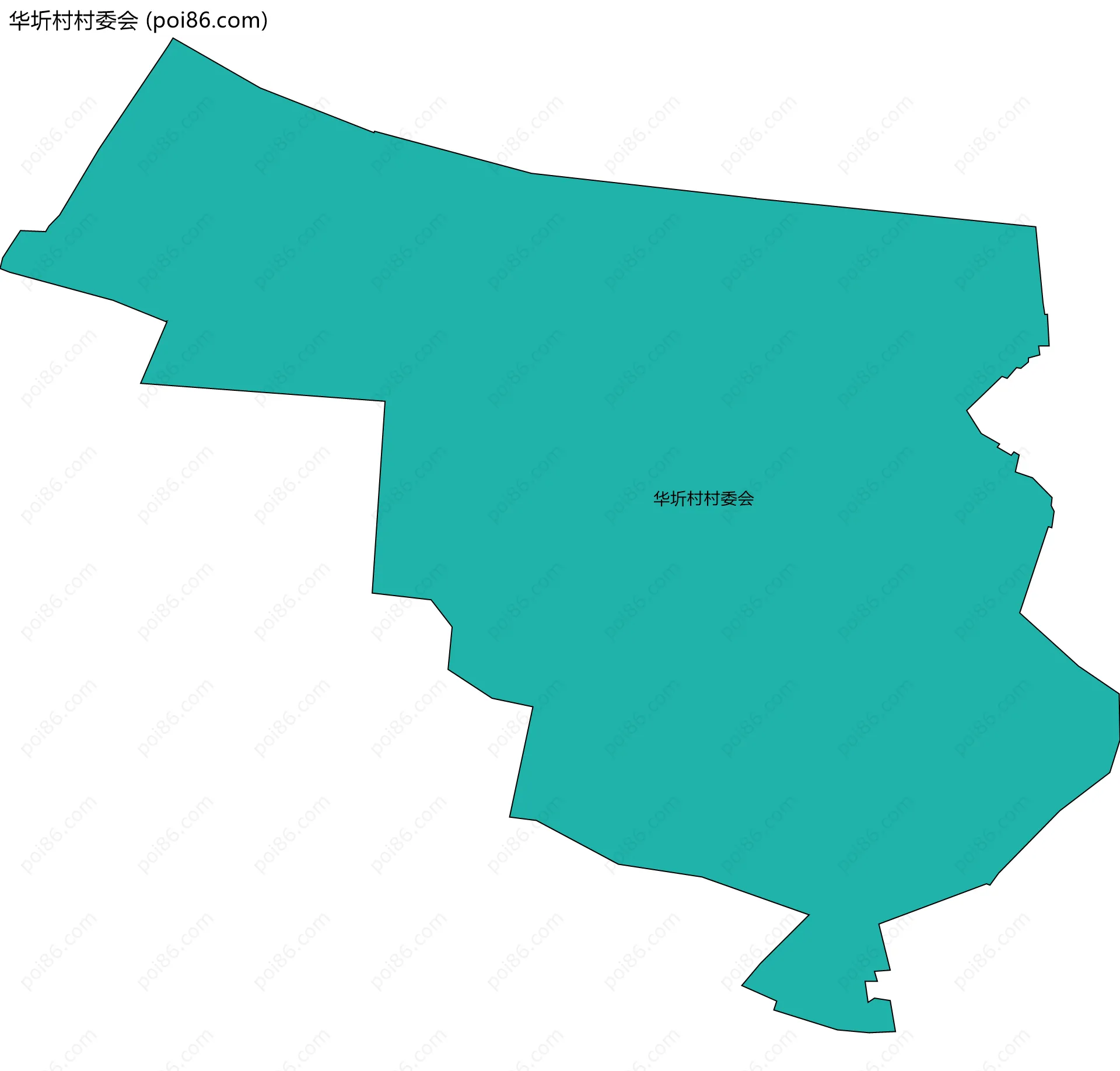 华圻村村委会边界地图