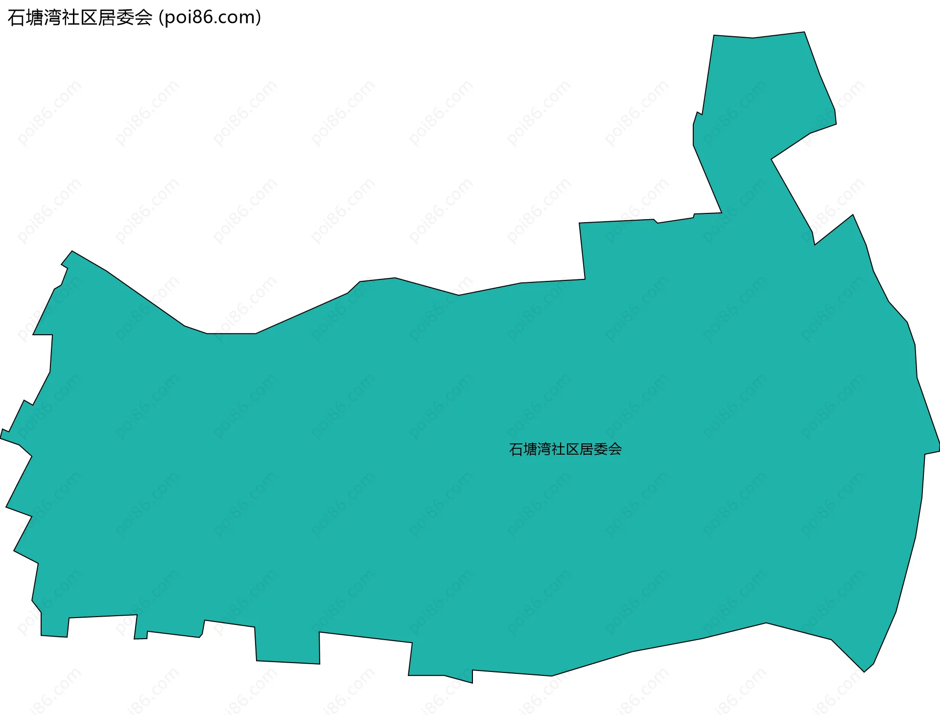 石塘湾社区居委会边界地图