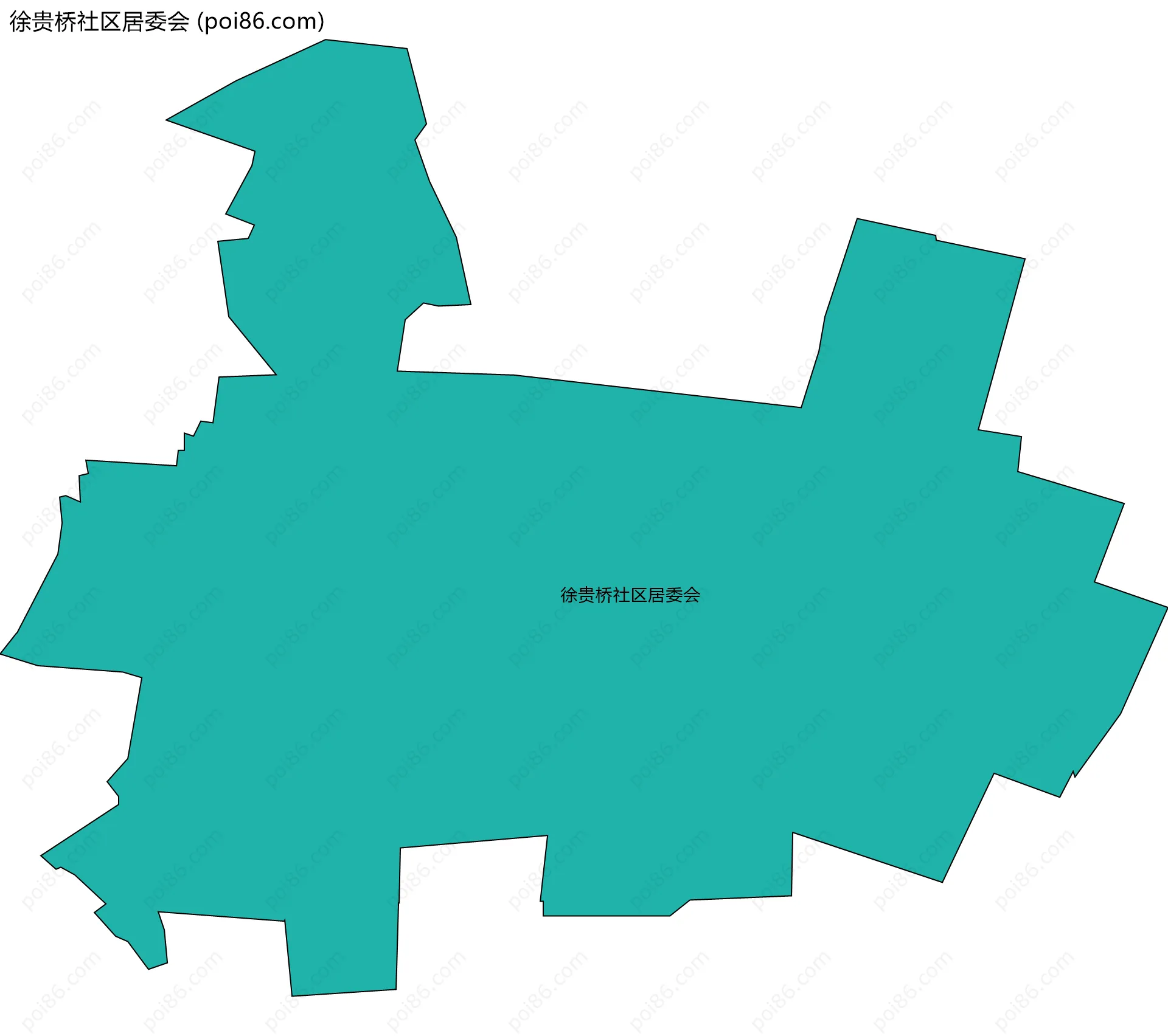 徐贵桥社区居委会边界地图