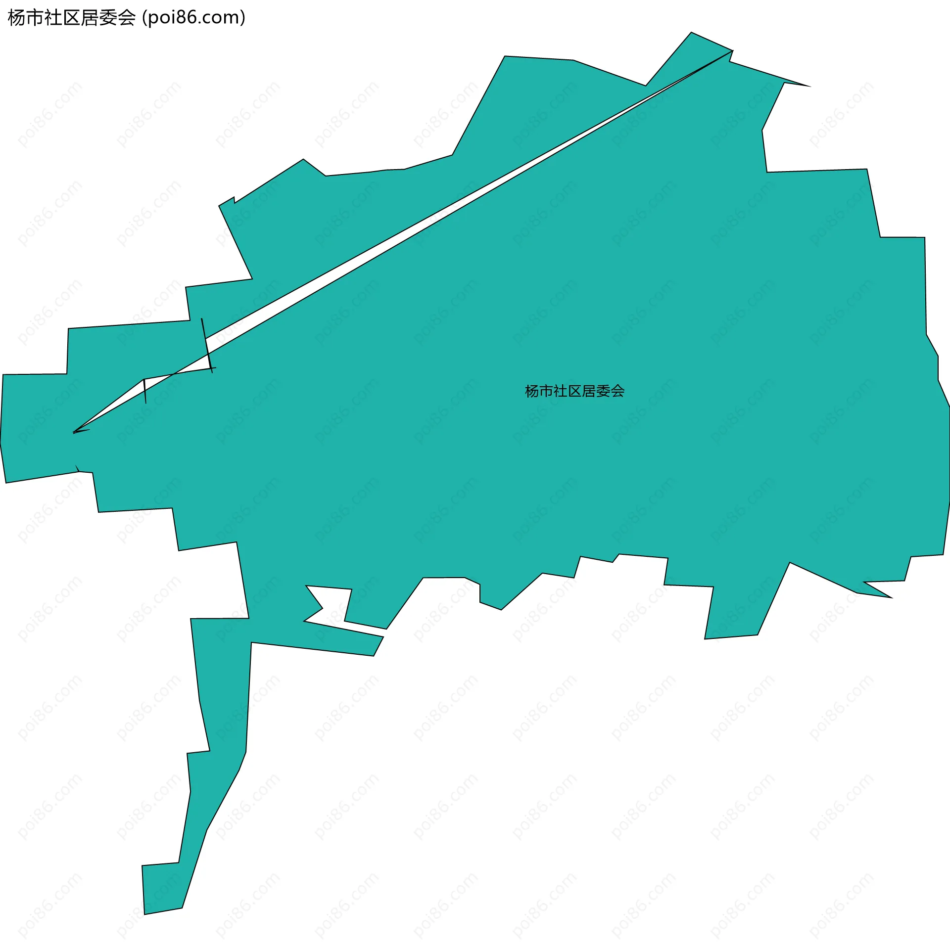 杨市社区居委会边界地图