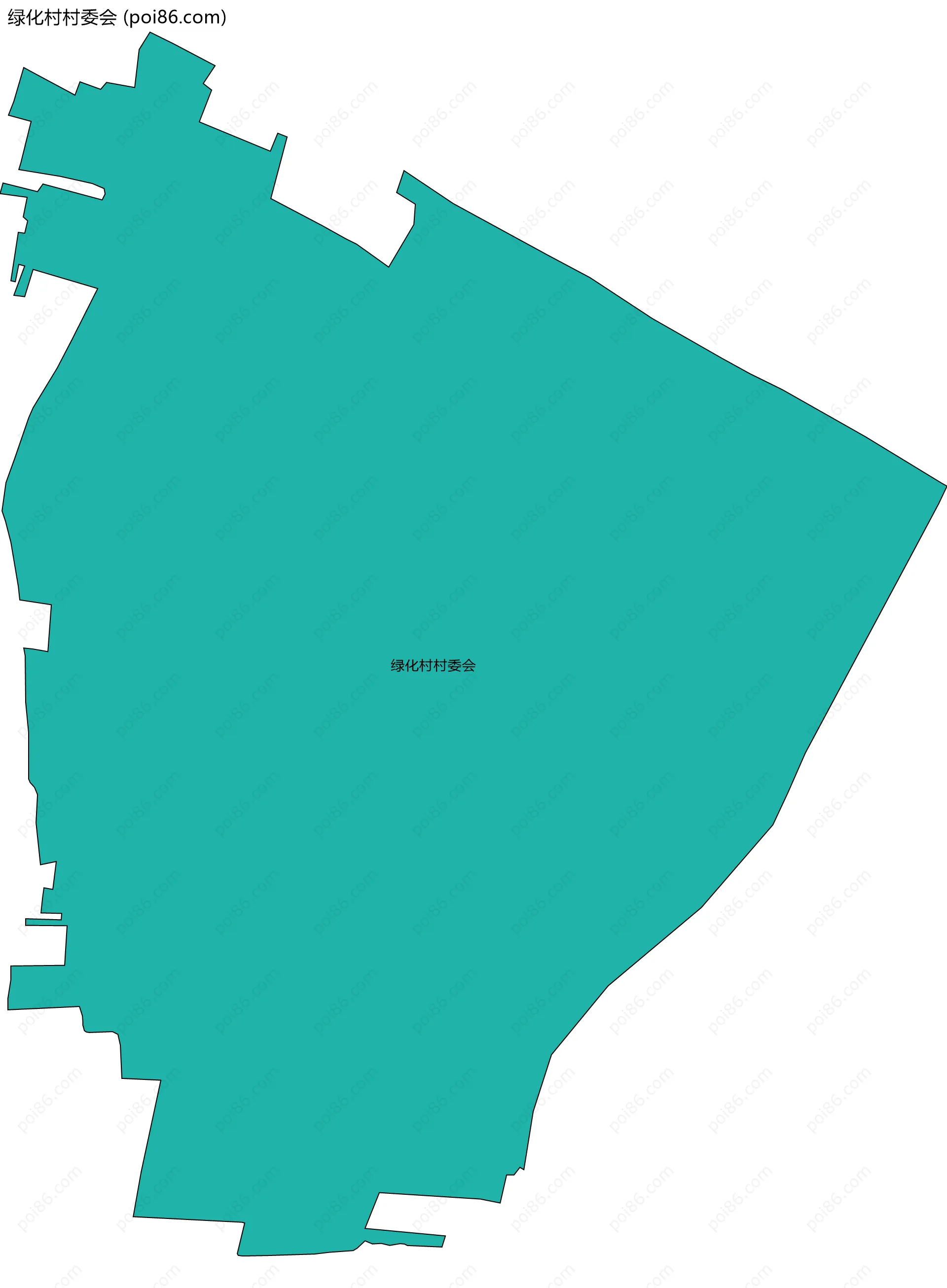绿化村村委会边界地图