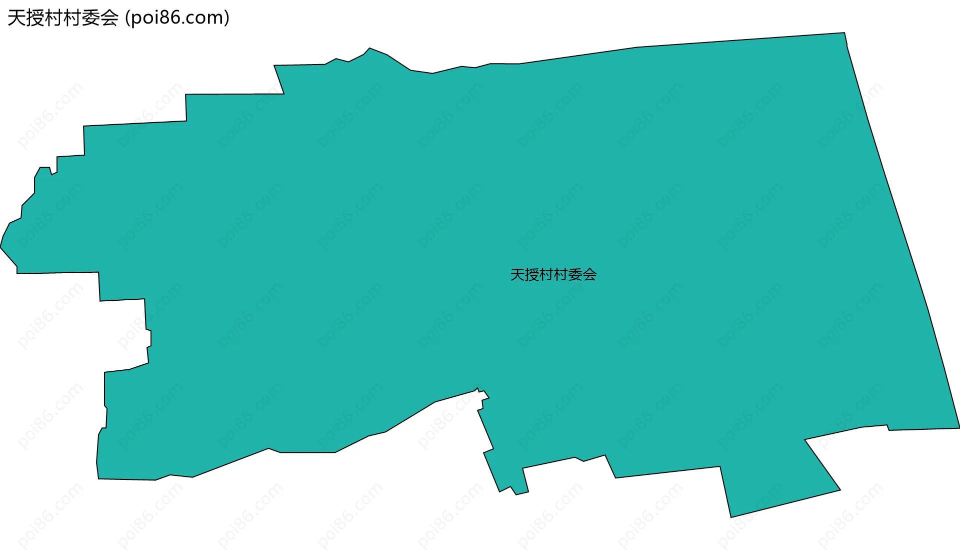 天授村村委会边界地图
