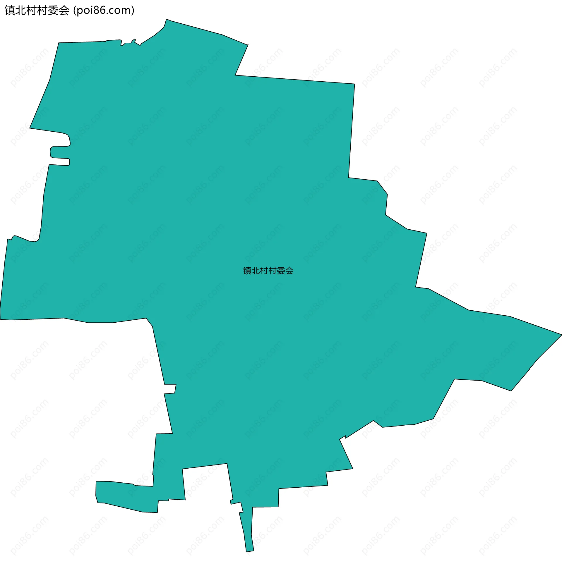 镇北村村委会边界地图
