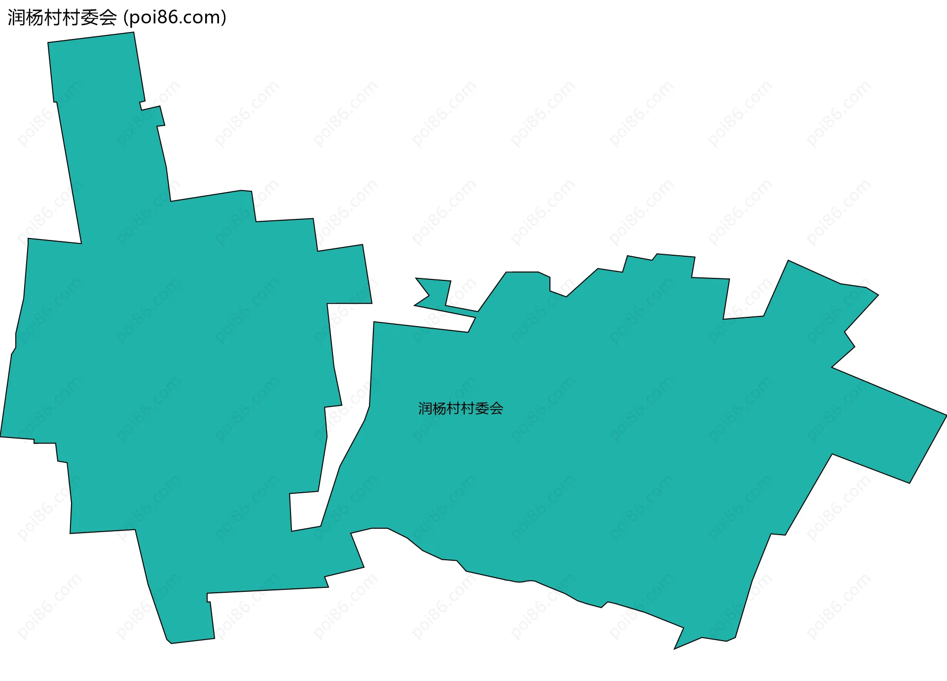 润杨村村委会边界地图