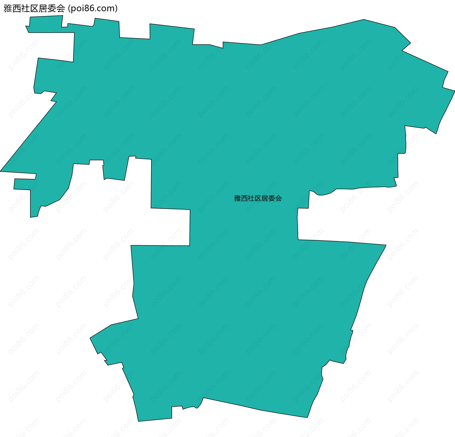 雅西社区居委会边界地图