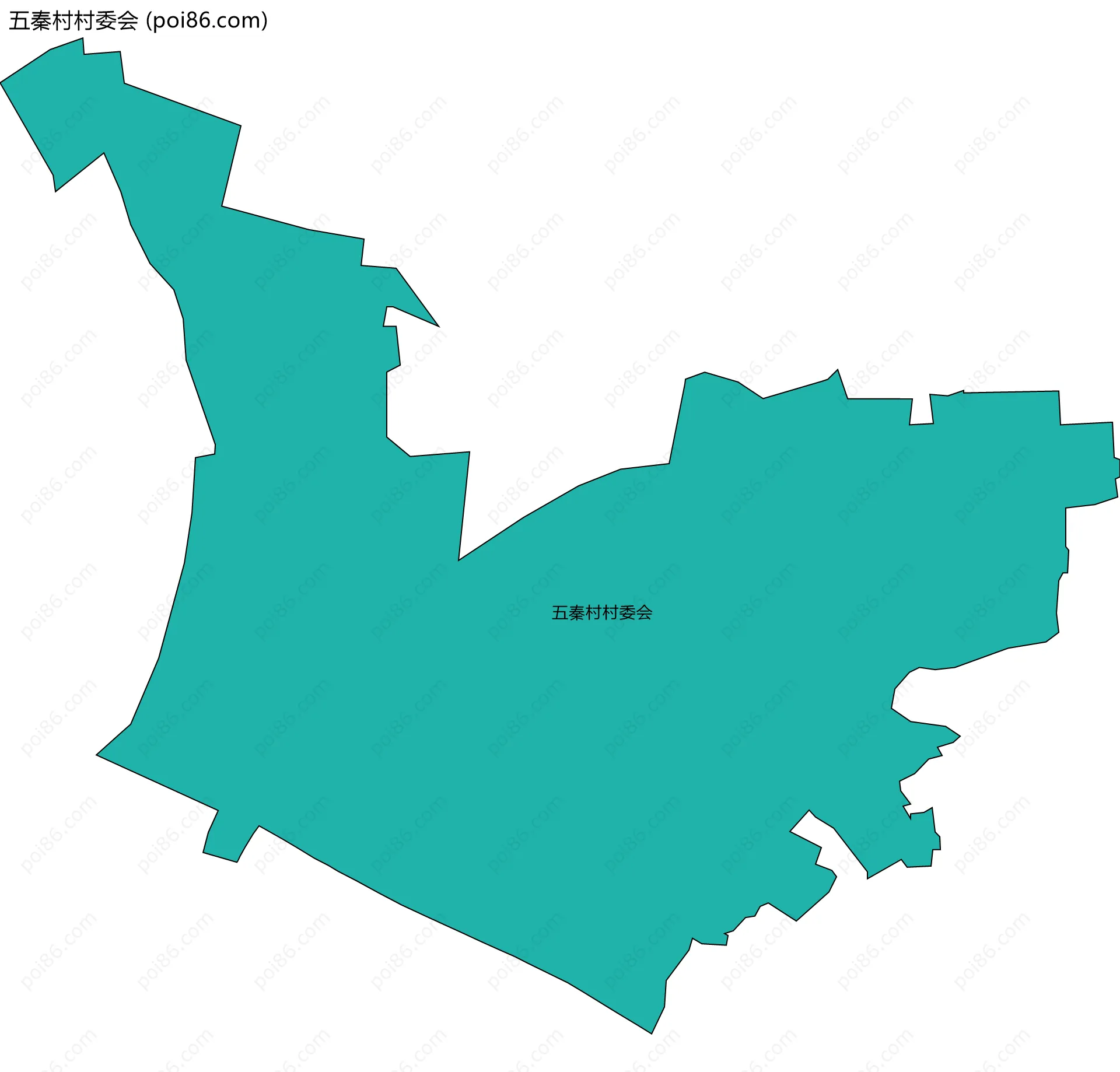 五秦村村委会边界地图