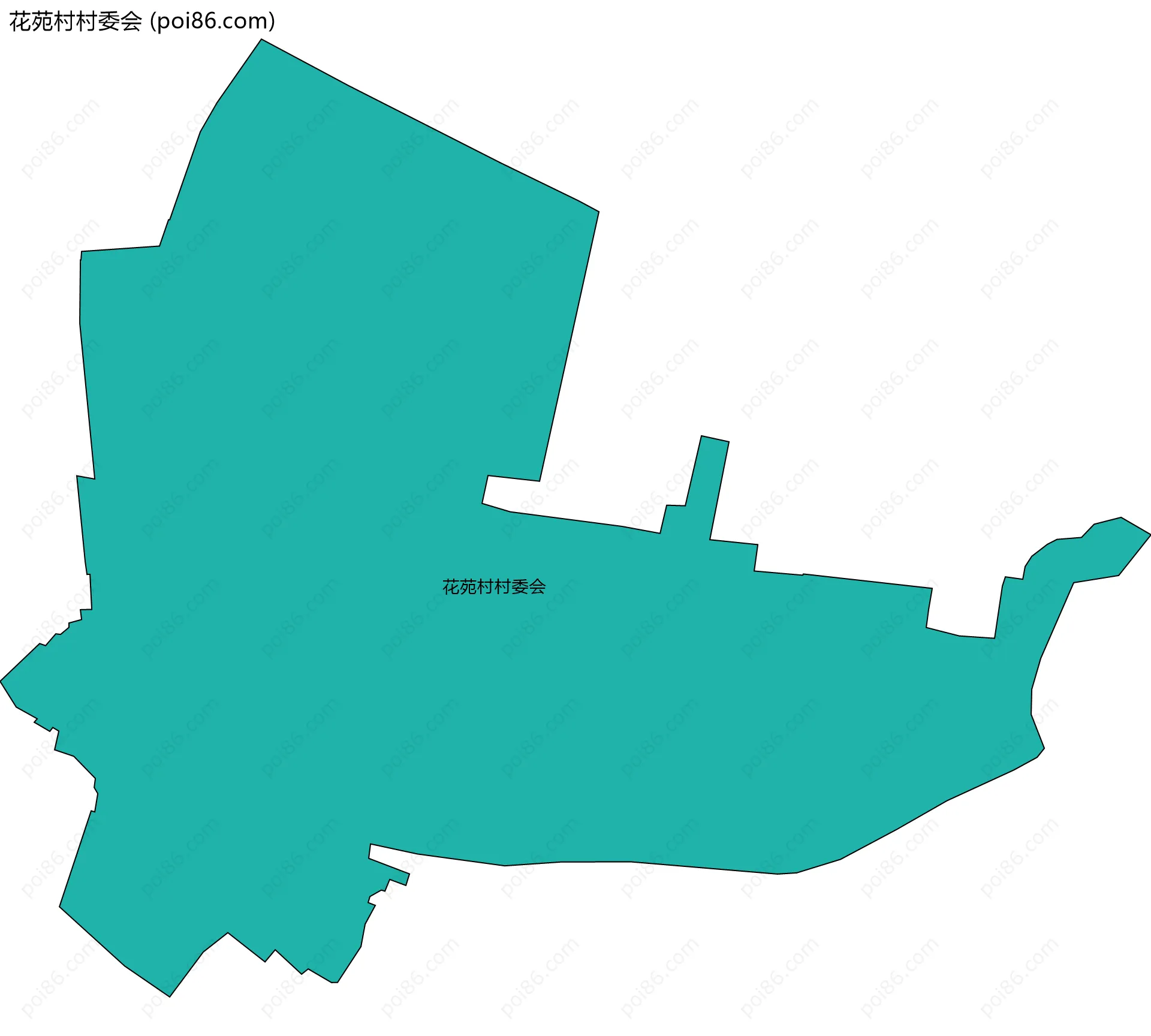 花苑村村委会边界地图