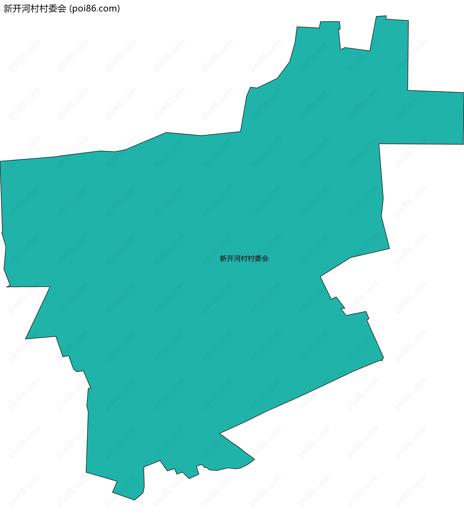 新开河村村委会边界地图
